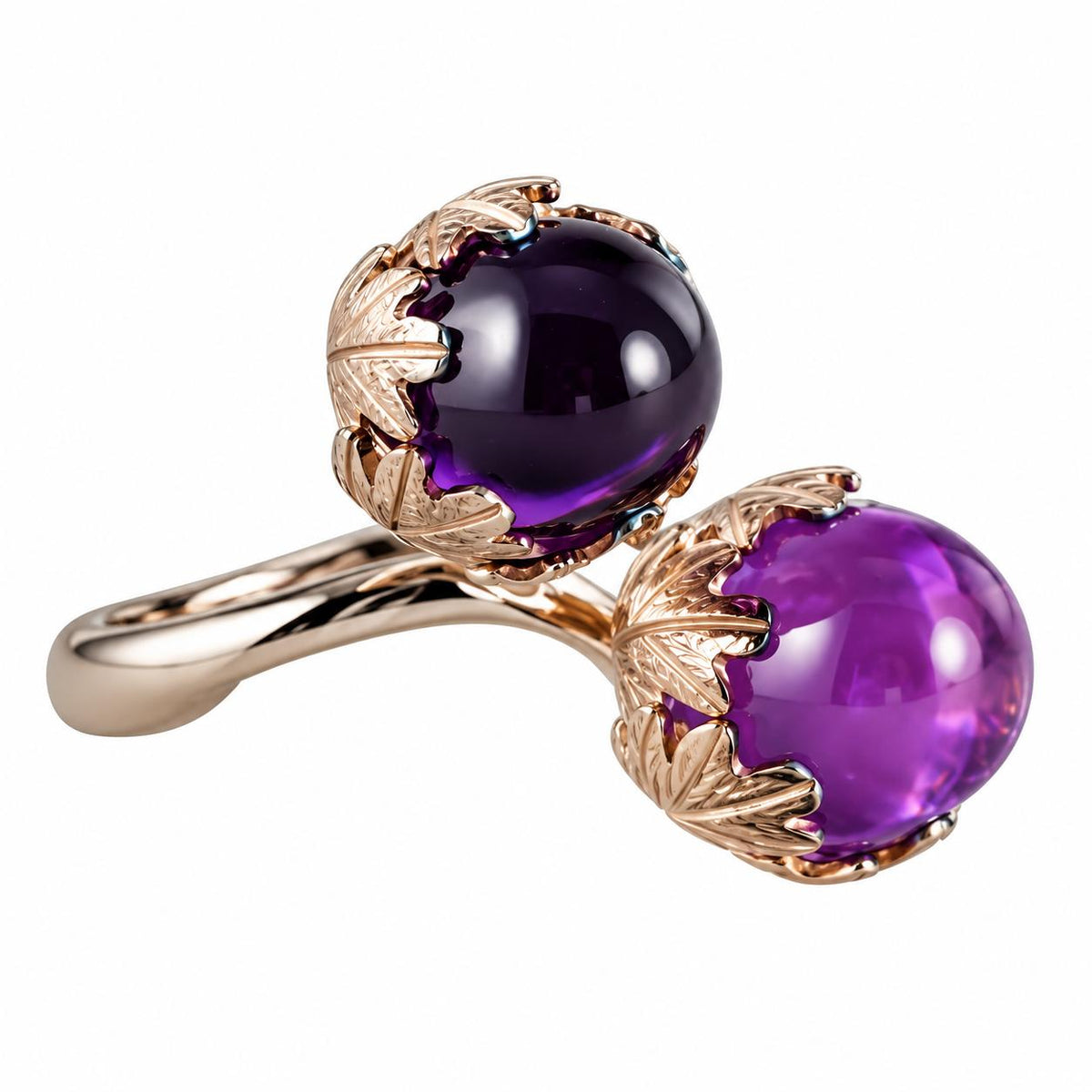 Baccarat Sterling Silver Murmure Toi & Moi Purple Ring 2610346