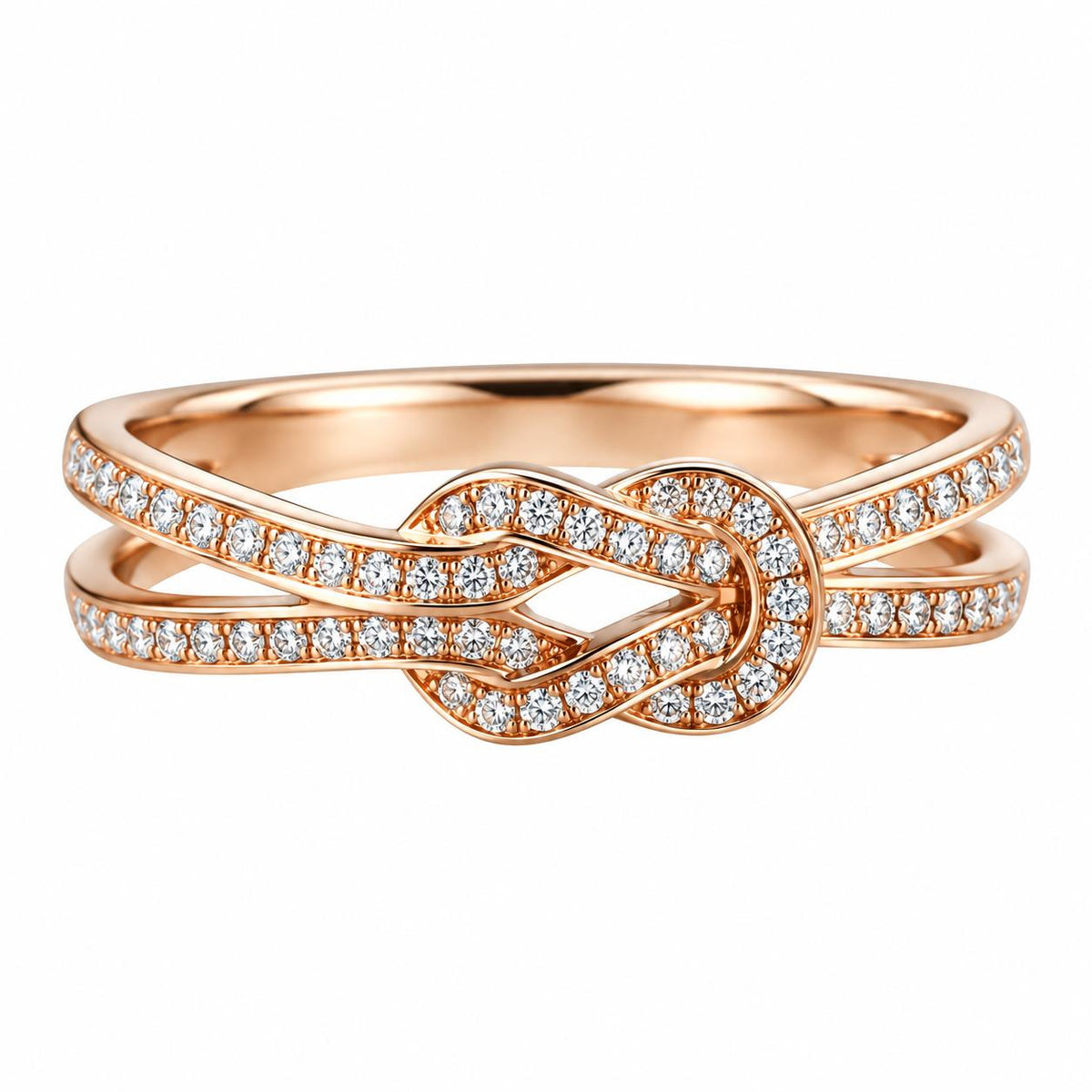 Fred Force 10 18k Rose Gold Diamond Small Model Ring