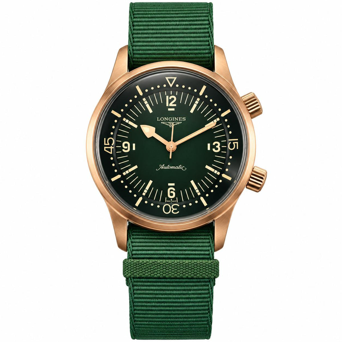 Longines Legend Diver Bronze Titanium Automatic Green Dial Watch L37741502