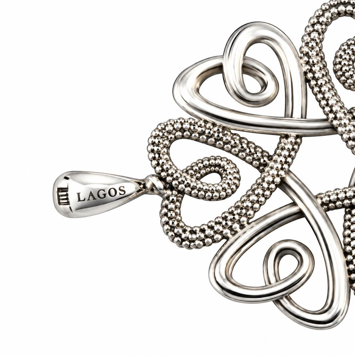 Lagos Sterling Silver Rare Wonders Floral Heart Large Pendant
