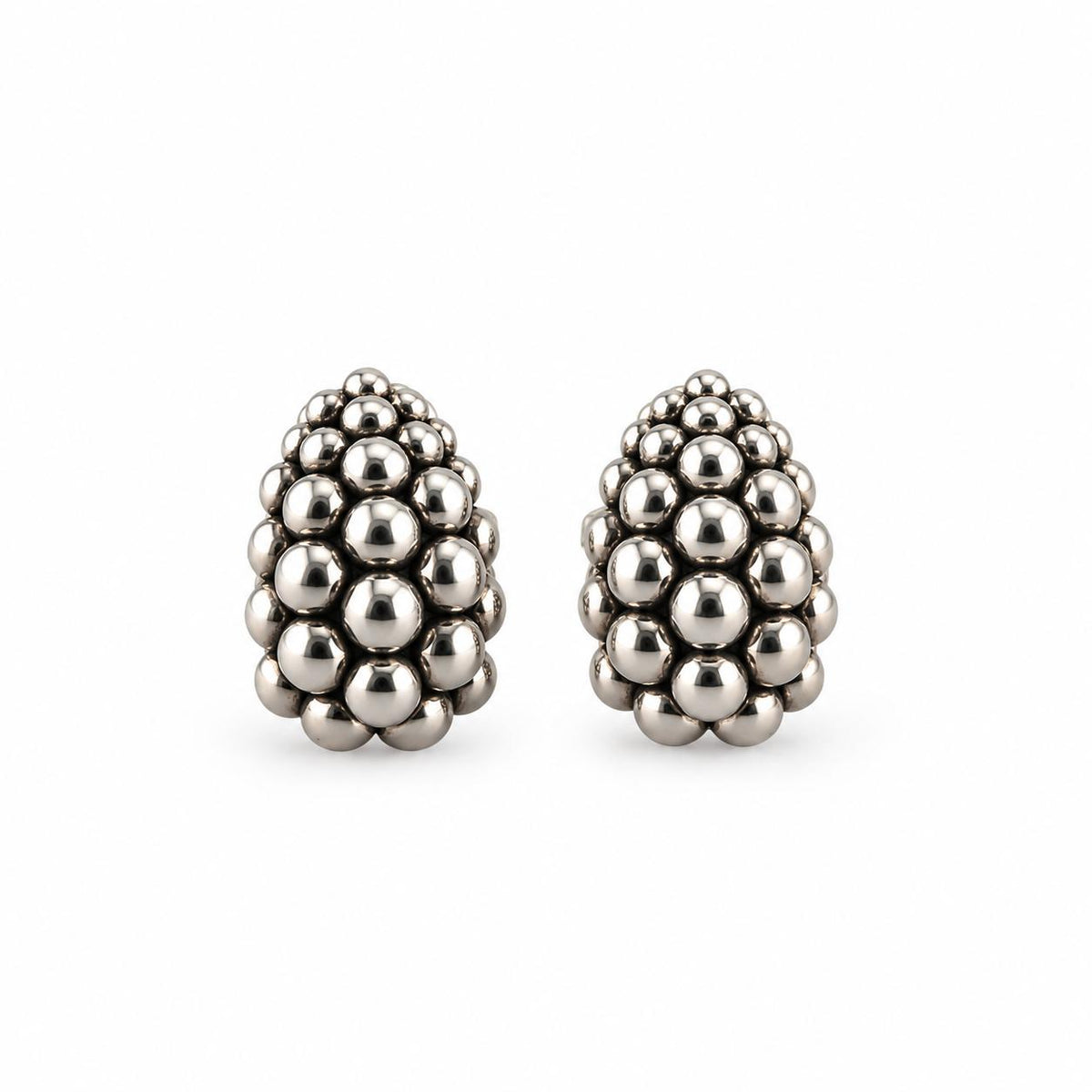 Lagos Caviar Sterling Silver Bubbly Large Earrings