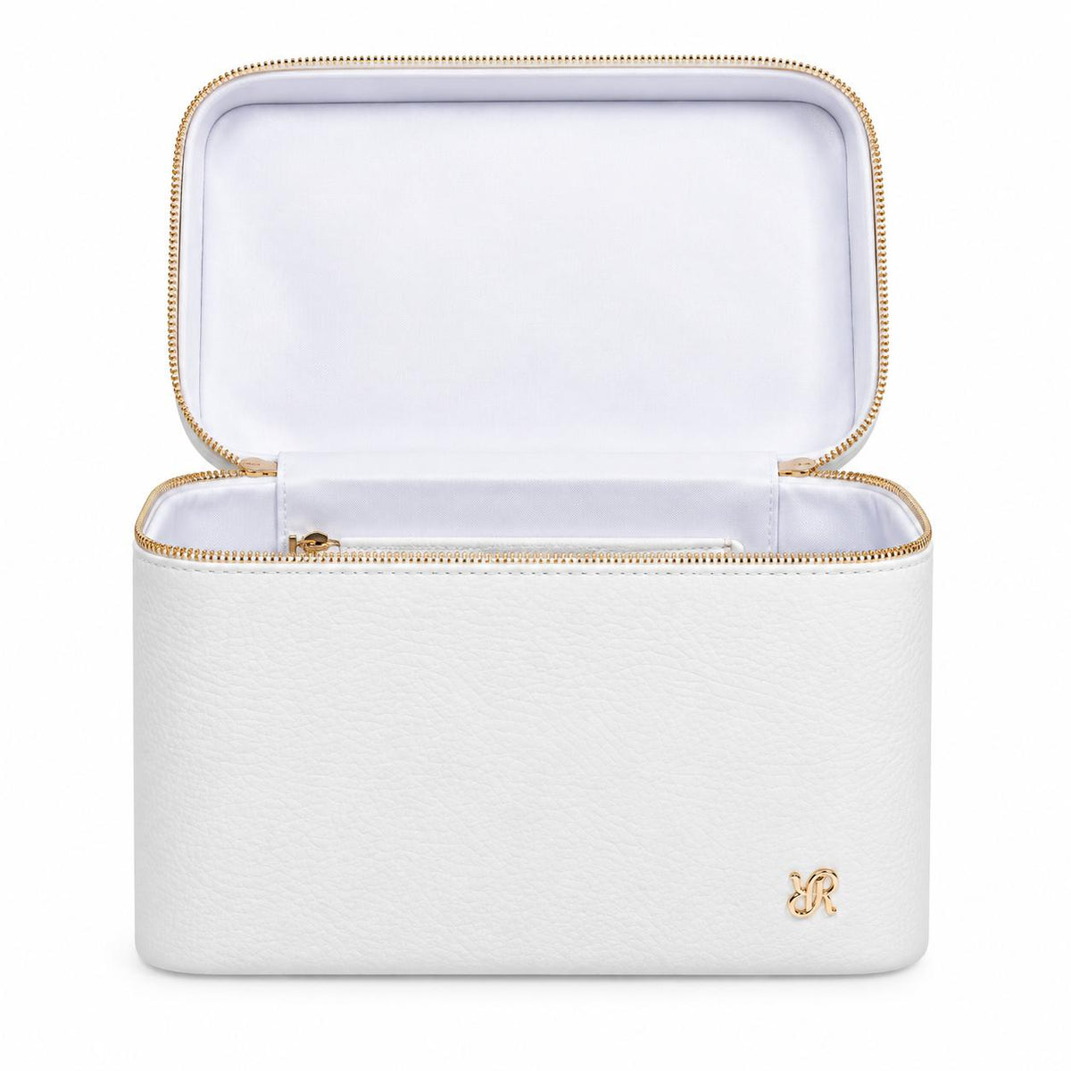 Rapport London Tuxedo Collection Leather Vanity Case in White