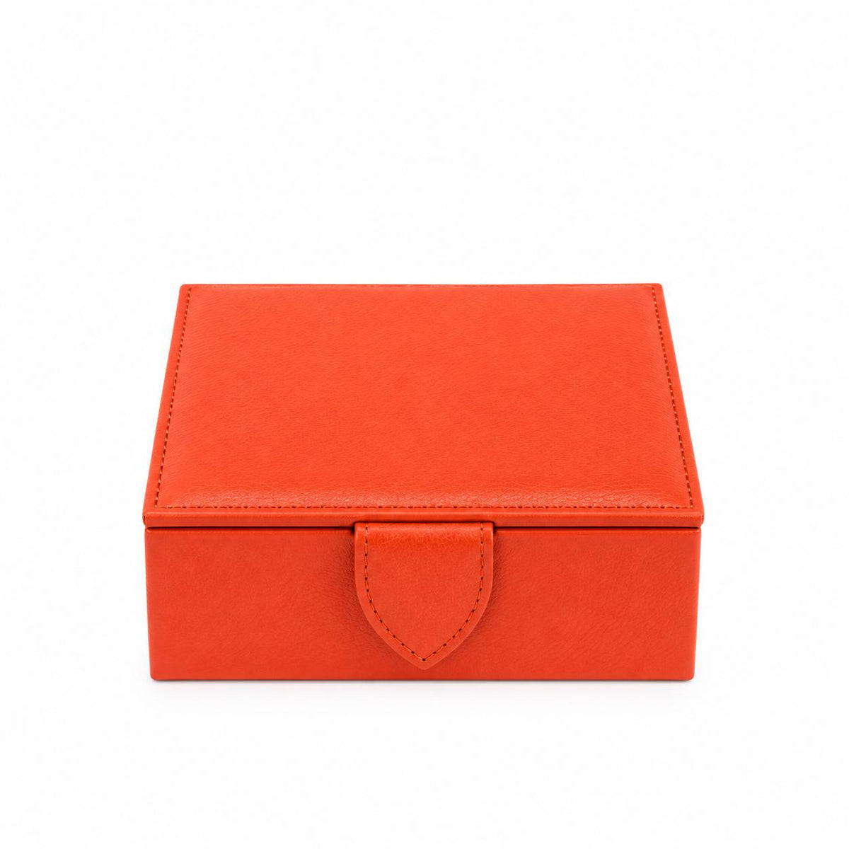 Rapport London Sussex Leather Trinket Box in Orange
