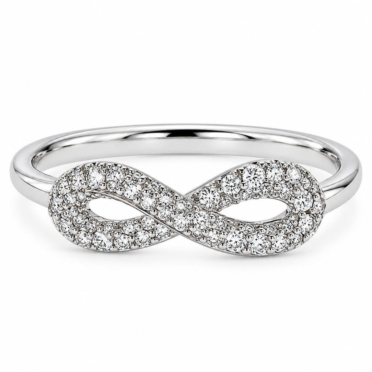 Georg Jensen Infinity Diamond Silver Ring 452