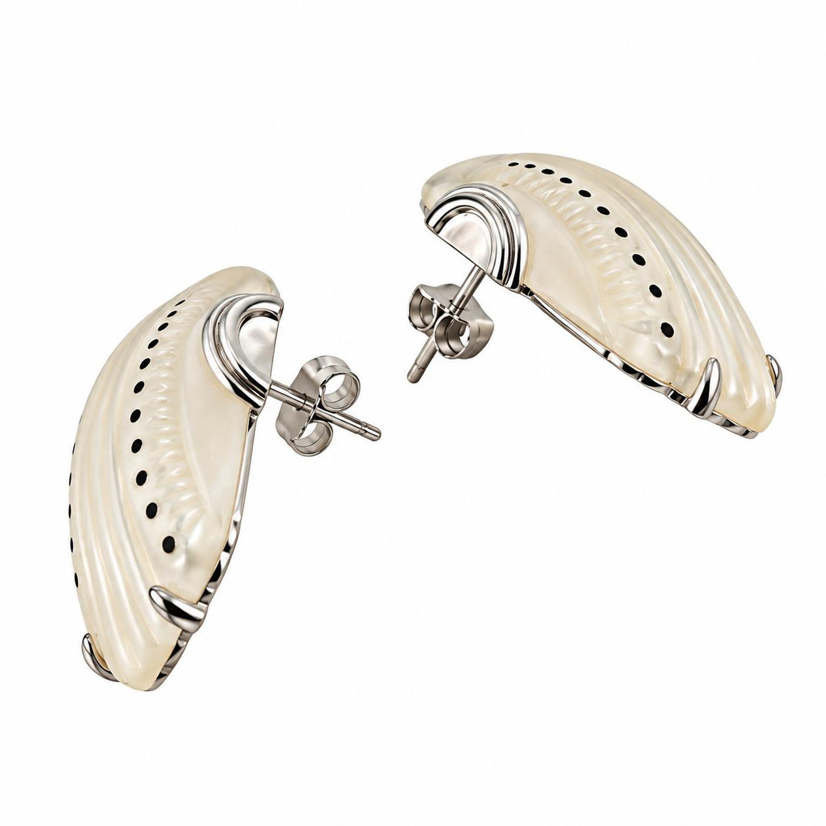 Lalique Icone Clear Crystal Sterling Silver Icon Earrings 10395800