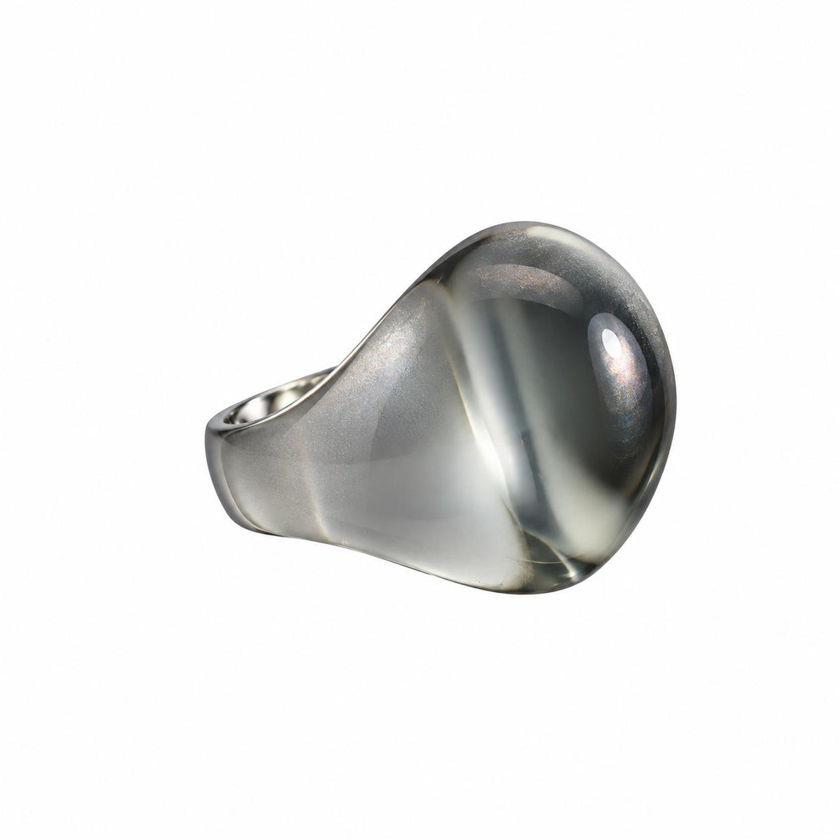 Lalique Gourmande Cabochon Grey Crystal Ring 10425100