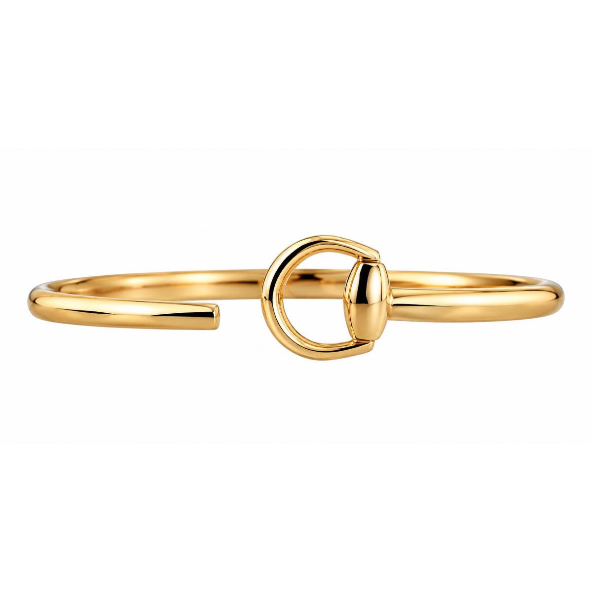 Gucci Horsebit 18k Bangle Bracelet Size 16
