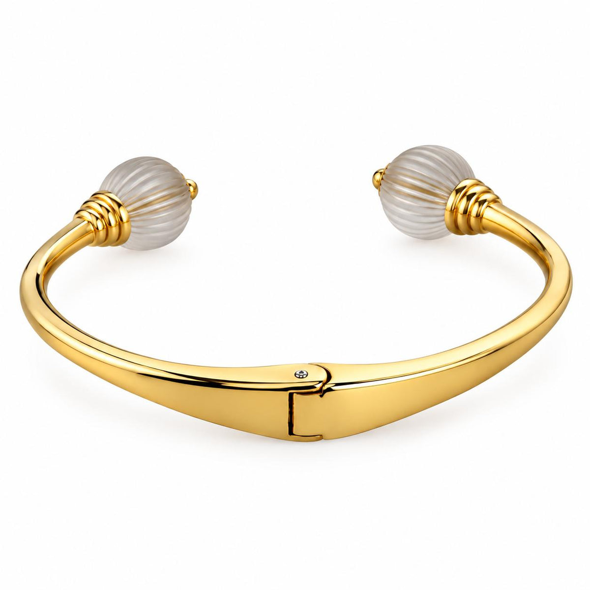 Lalique Vibrante Crystal Vermeil Sterling Silver Cuff Bracelet S 10530700