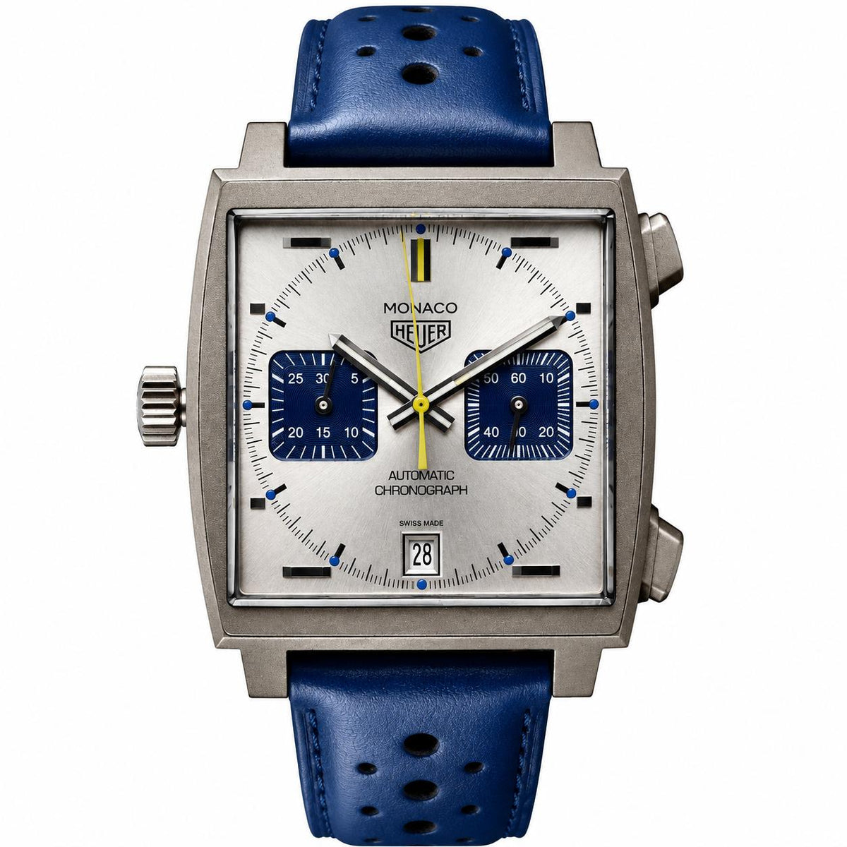 Tag Heuer Monaco Chronograph French Racing Blue Titanium Watch CAW218C
