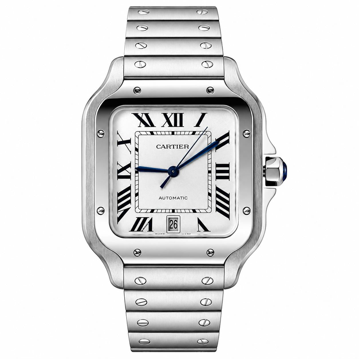 Santos de Cartier Large Model Automatic Steel Watch WSSA0018