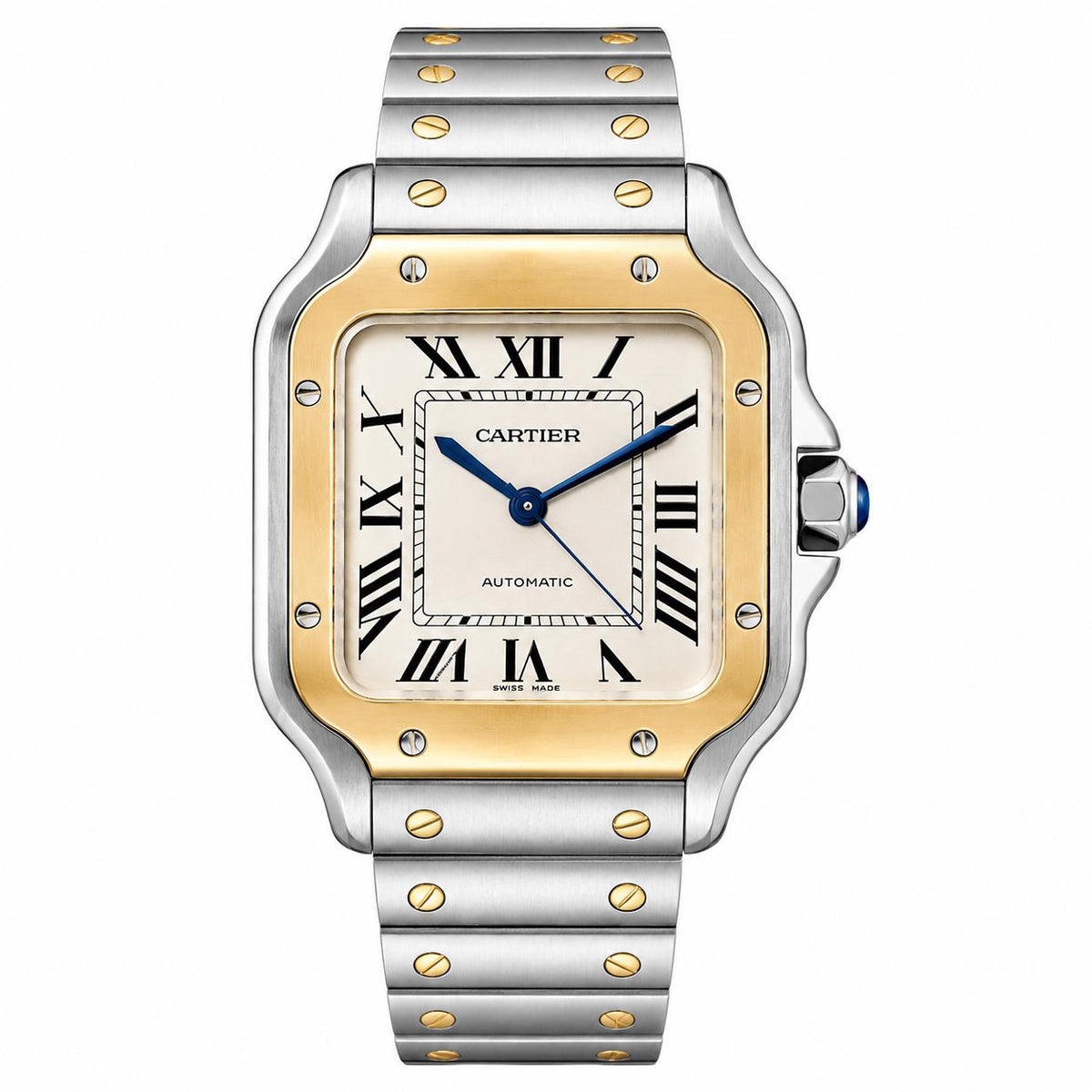 Cartier Santos Gold and Steel Automatic Watch Medium Model W2SA0016