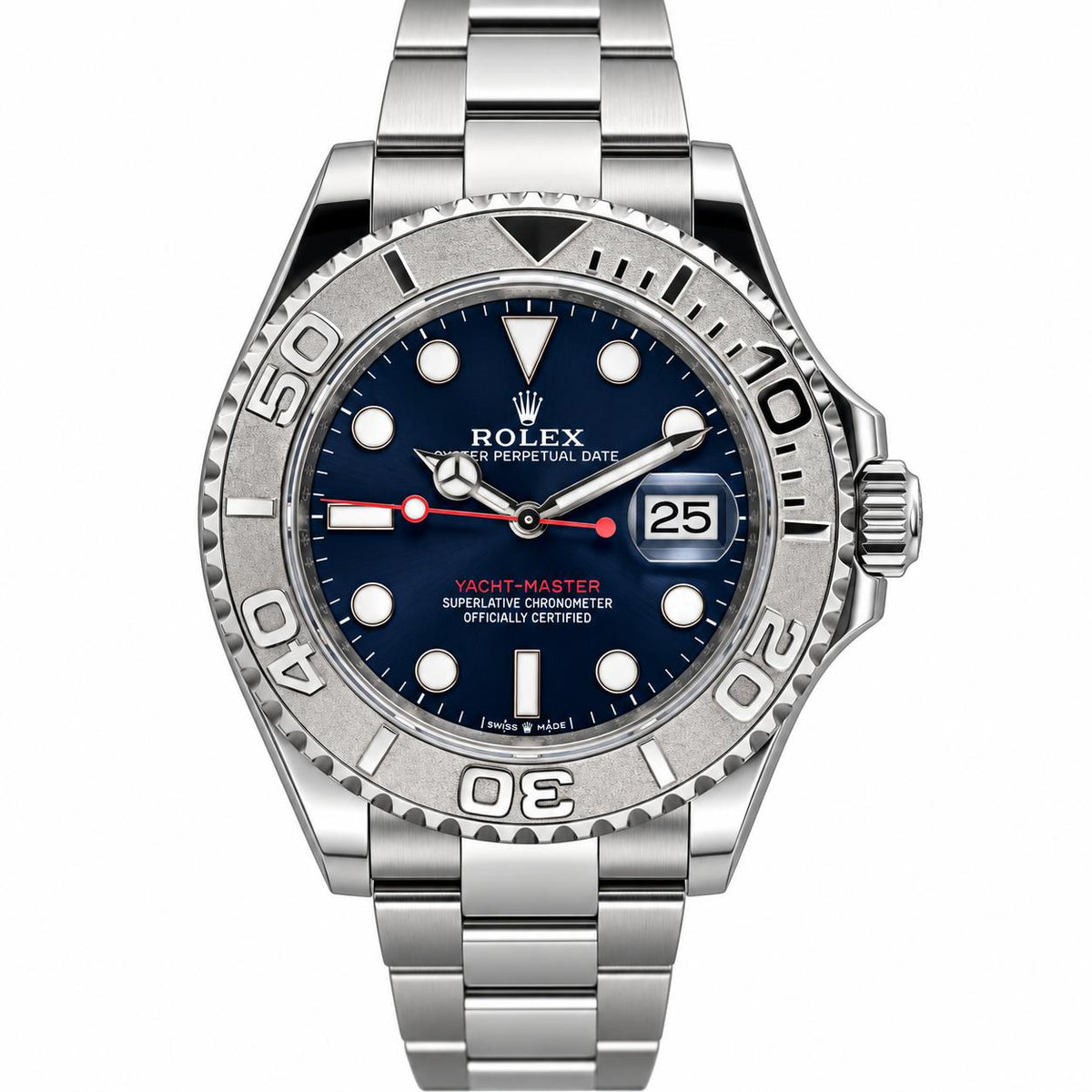 Rolex Yacht-Master 40mm Blue Dial Platinum Bezel Watch 126622