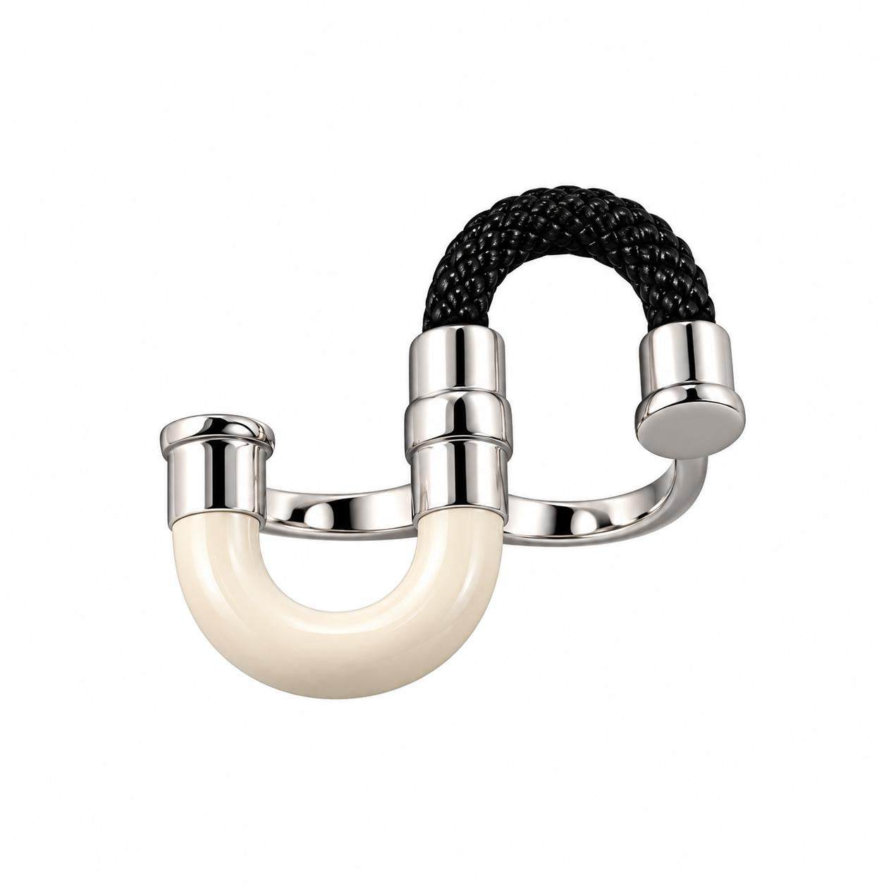 Lalique 1927 Double Finger Silver Plated Ring 10651400