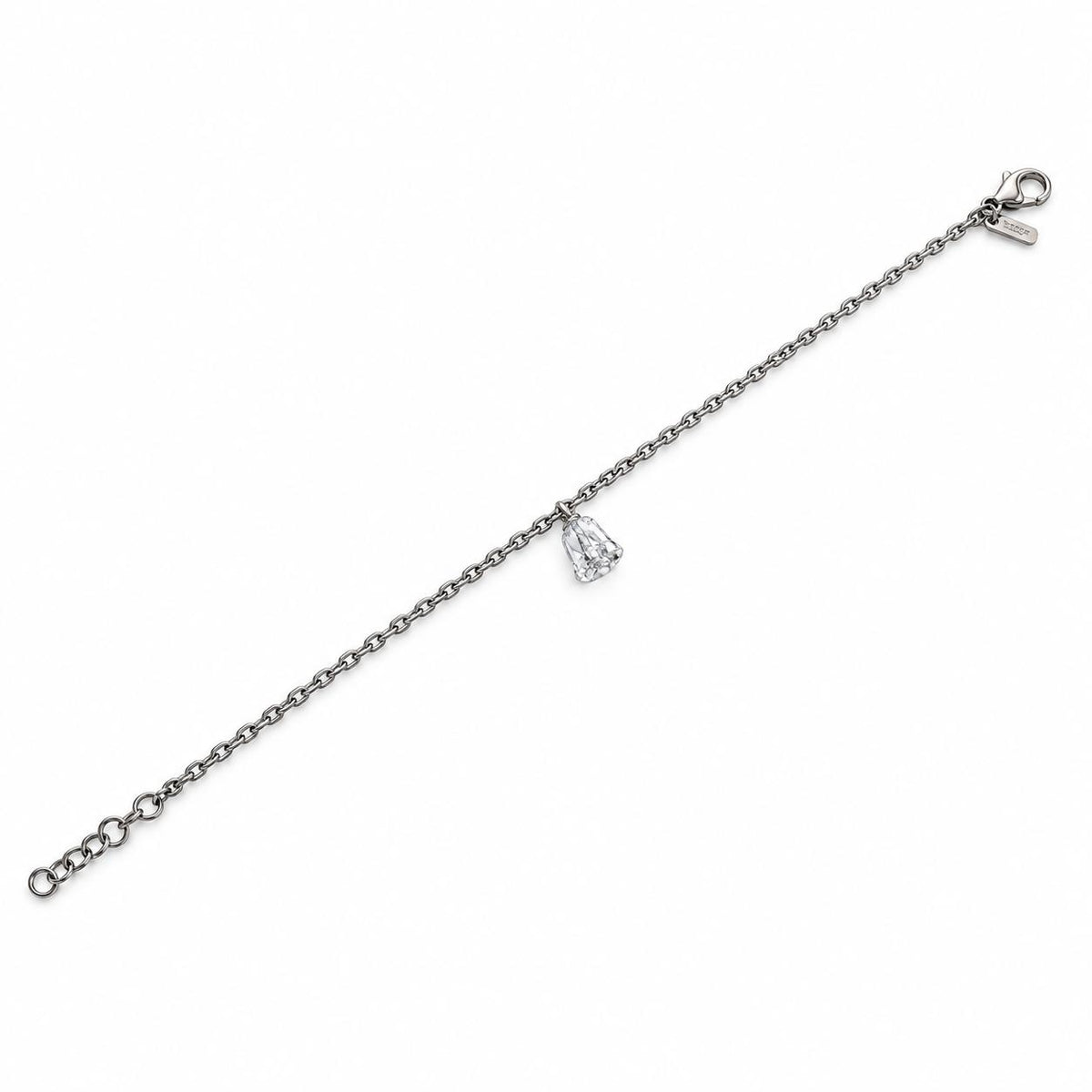 Lalique Muguet Lily of the Valley Crystal Silver Charm Bracelet 10105600
