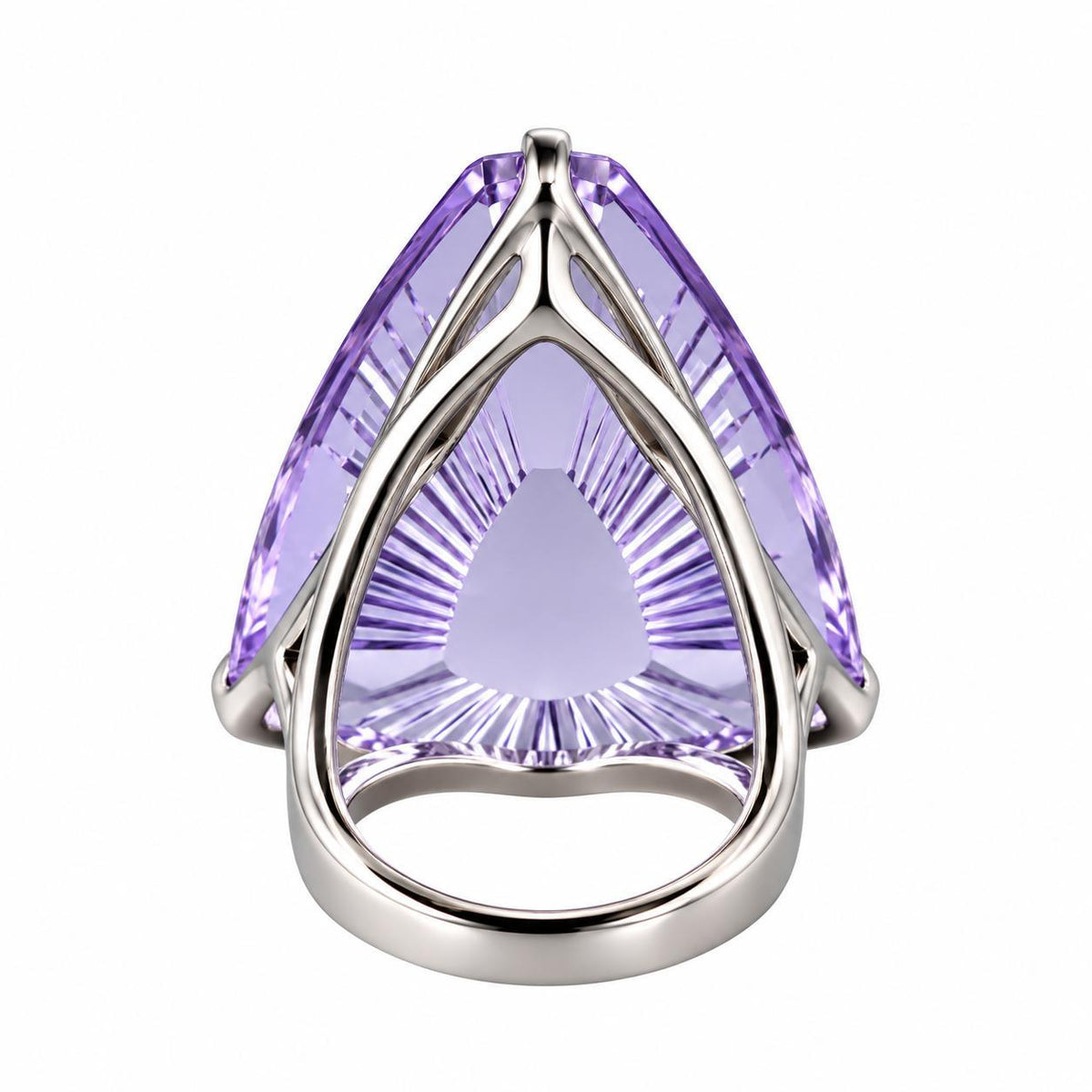 Lalique Ice Parma Crystal Sterling Silver Ring 10042200