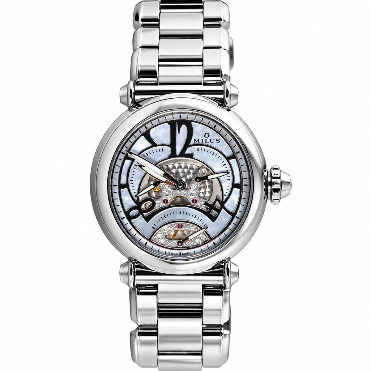Milus Merea Tri Retrograde Stainless Steel Automatic Lady's Watch MER SP01