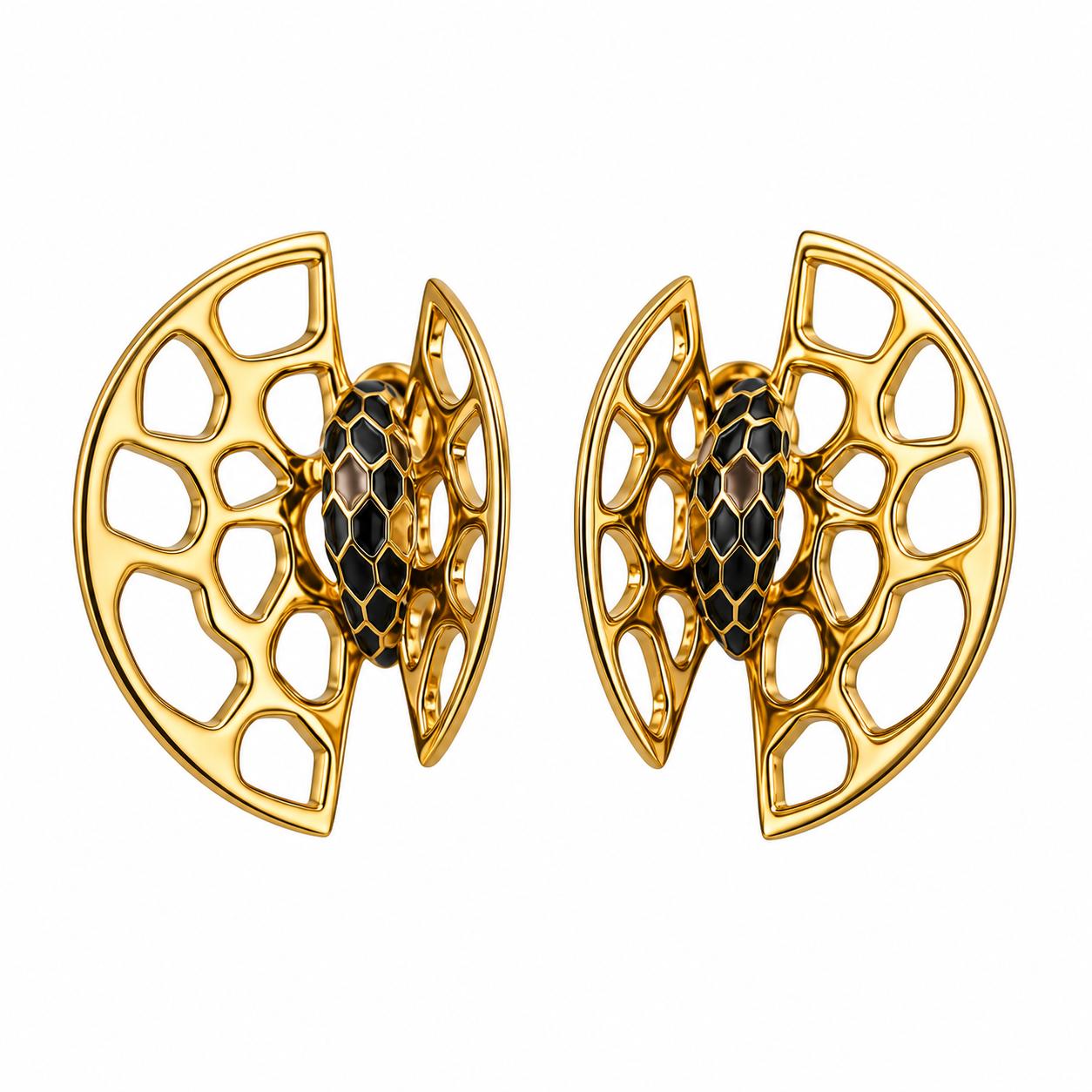 Lalique Opera National De Paris Euridice Crystal Gold Plated Earrings 10661300