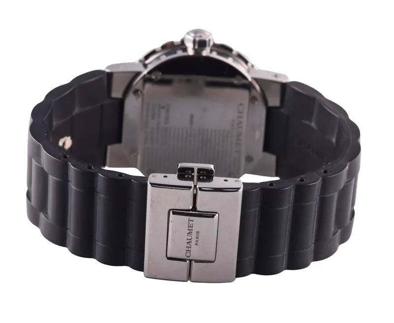 Chaumet Nada Black Rubber Stainless Steel Watch