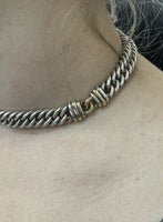 Christofle 18k Gold Sterling Silver Chain Necklace 009731