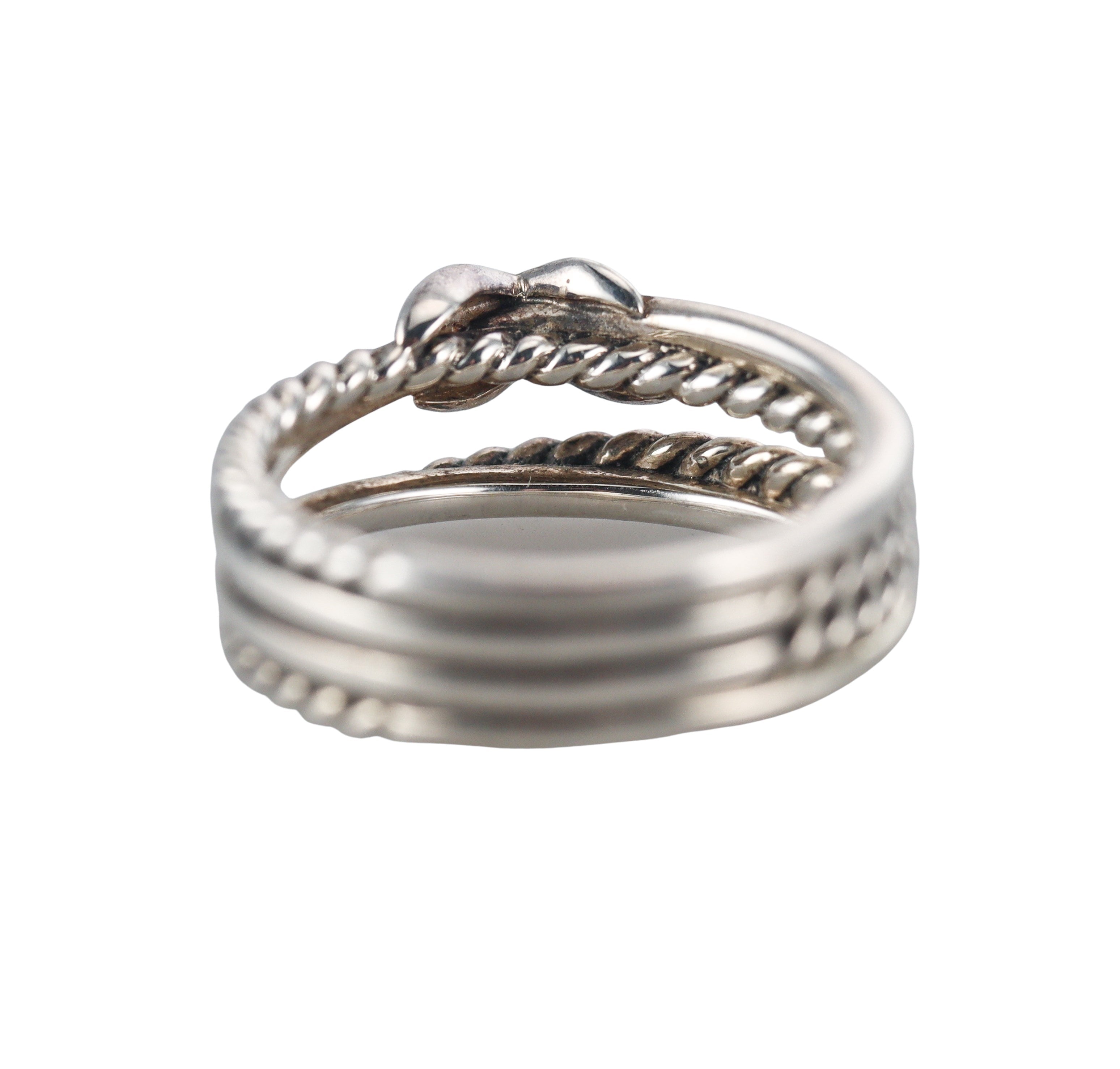 David Yurman X Crossover Sterling Silver Diamond Ring