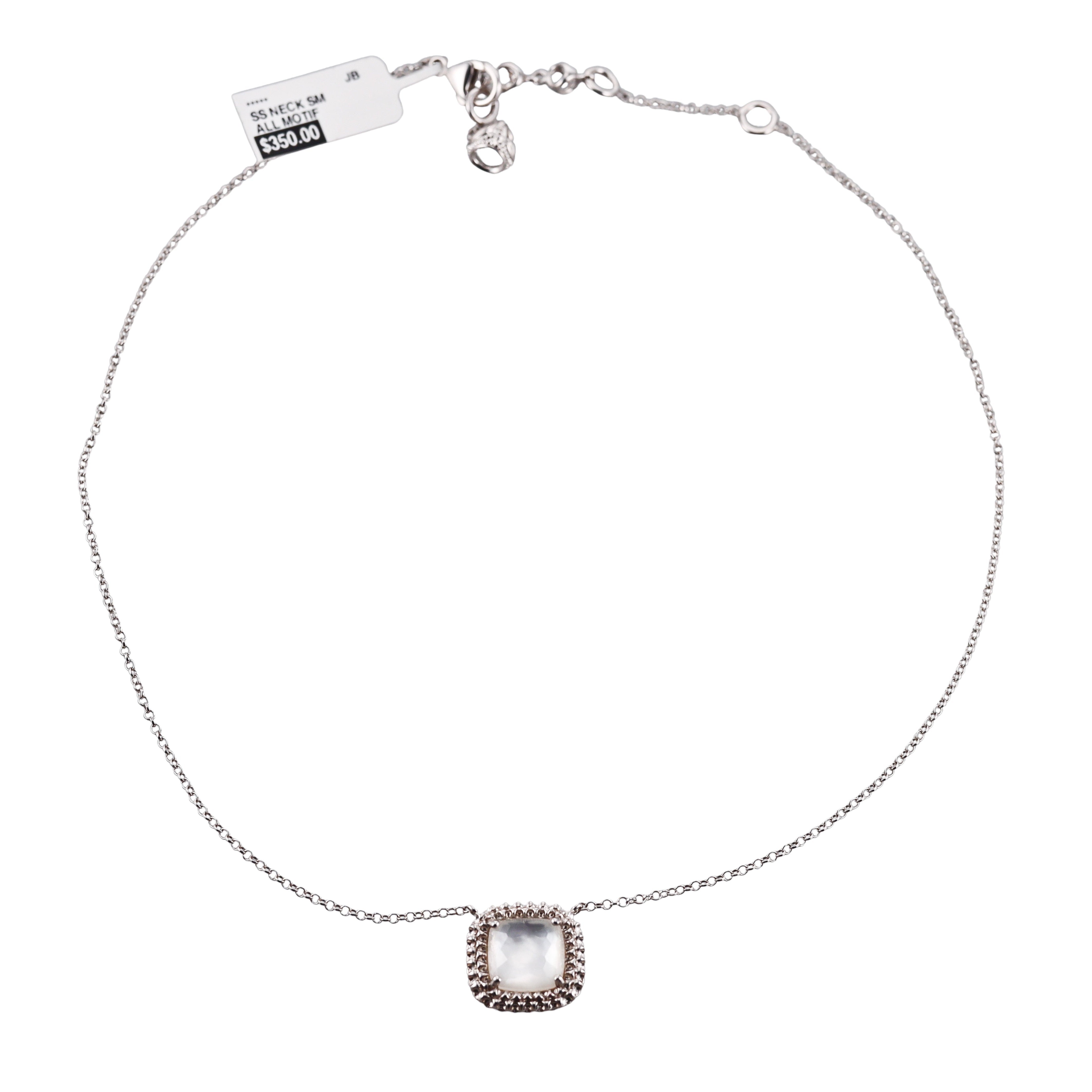 Di Modolo Motif Mother of Pearl & Diamond Necklace in Sterling Silver