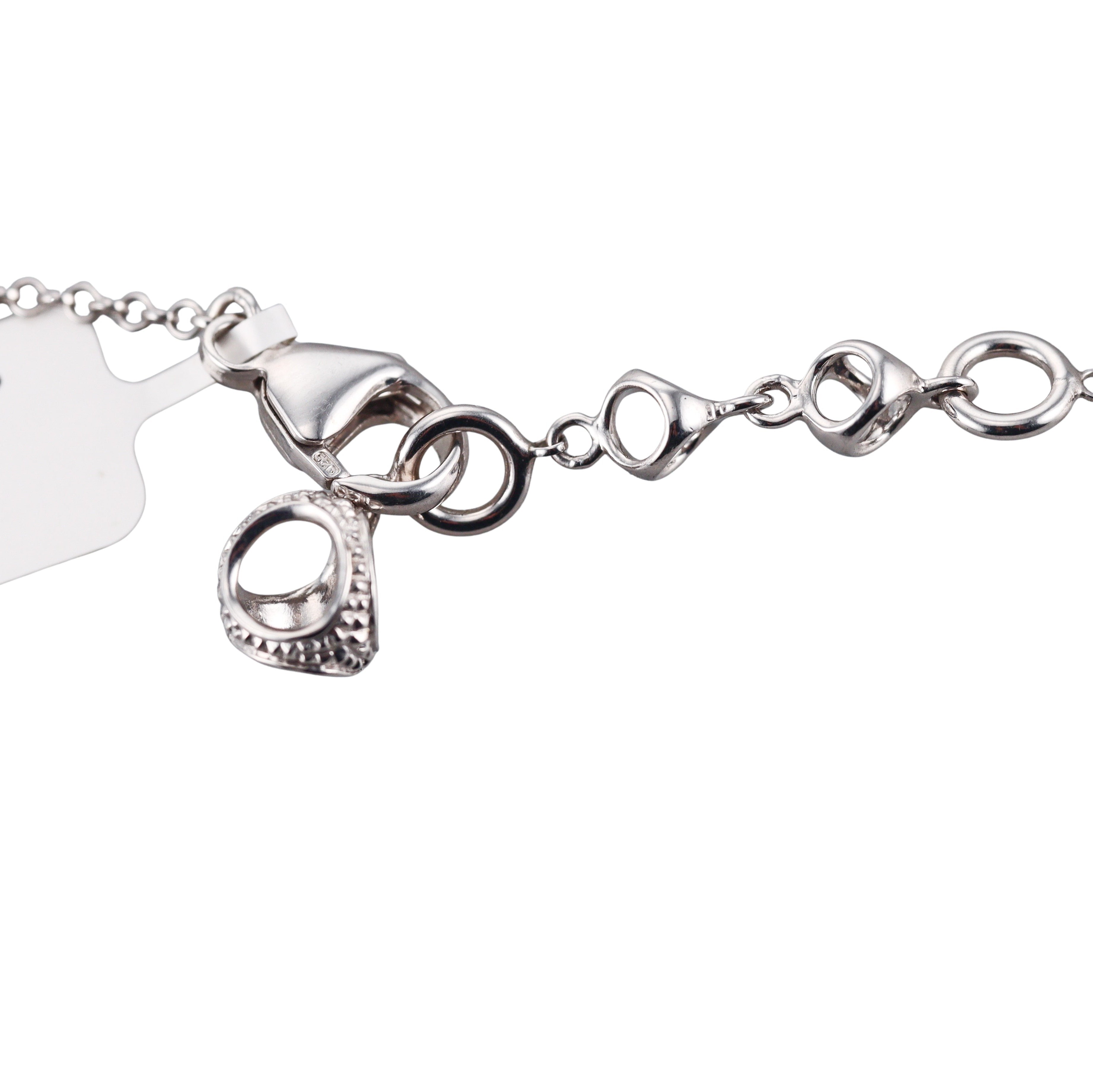 Di Modolo Motif Mother of Pearl & Diamond Necklace in Sterling Silver