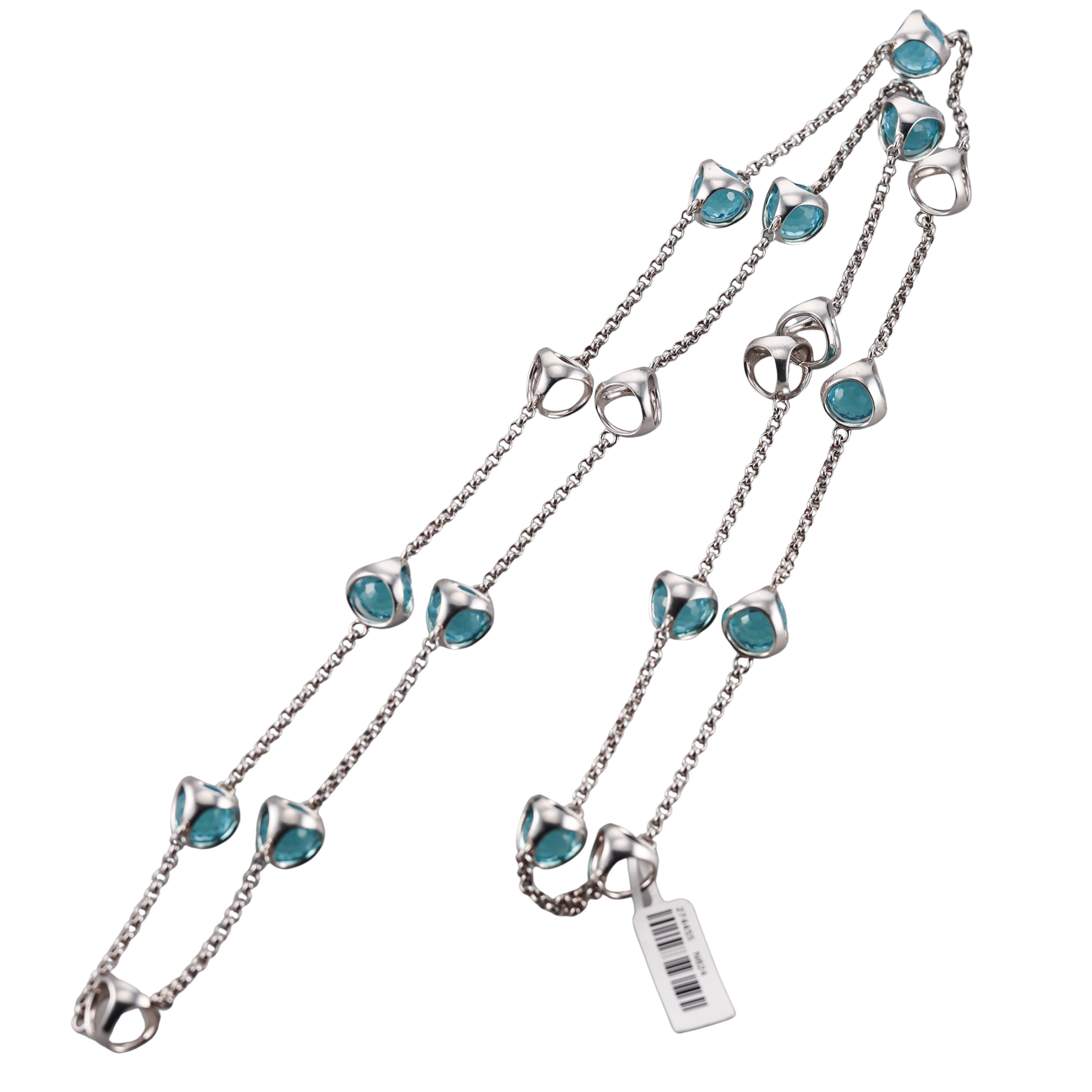 Di Modolo Triadra Sterling Silver Blue Quartz Necklace
