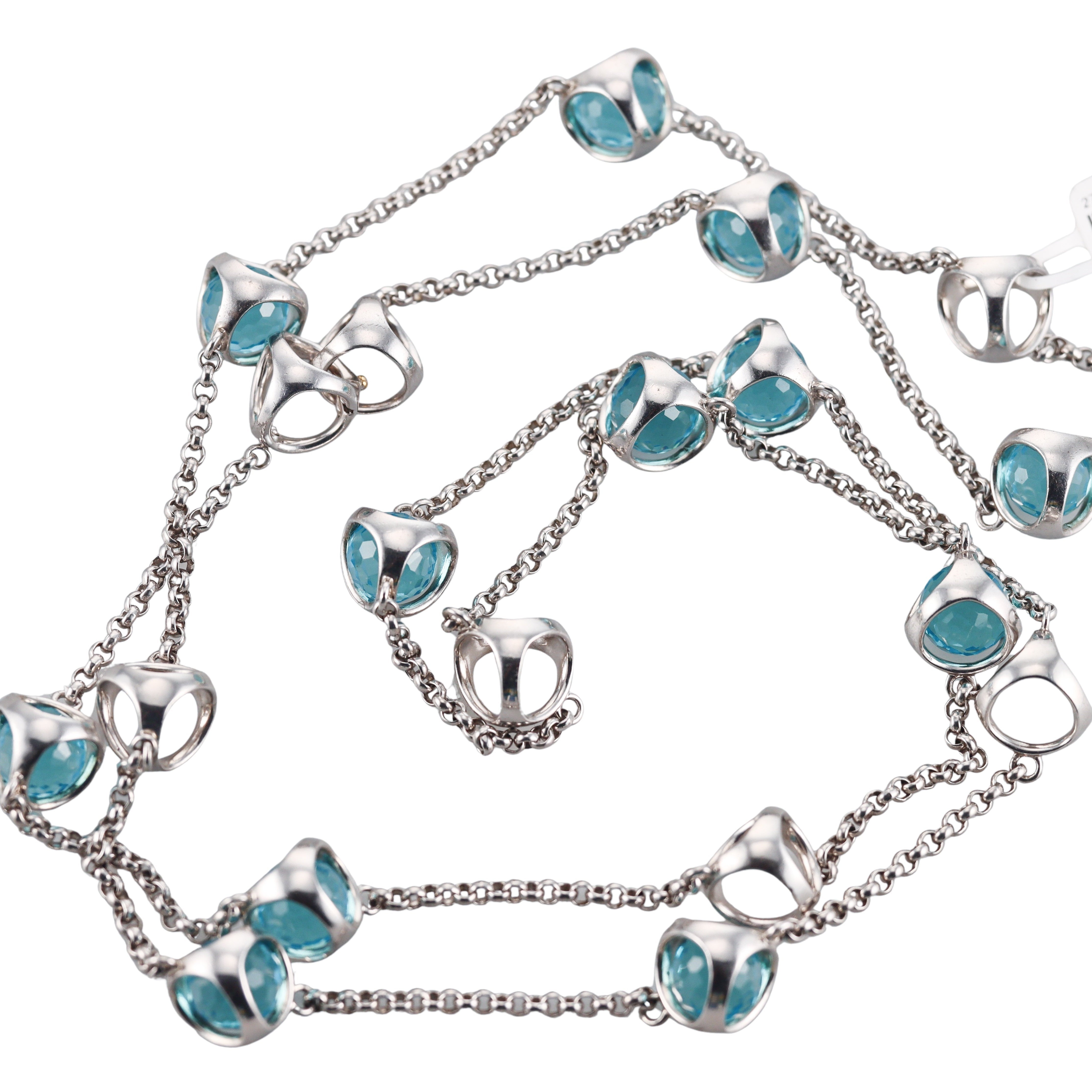 Di Modolo Triadra Sterling Silver Blue Quartz Necklace