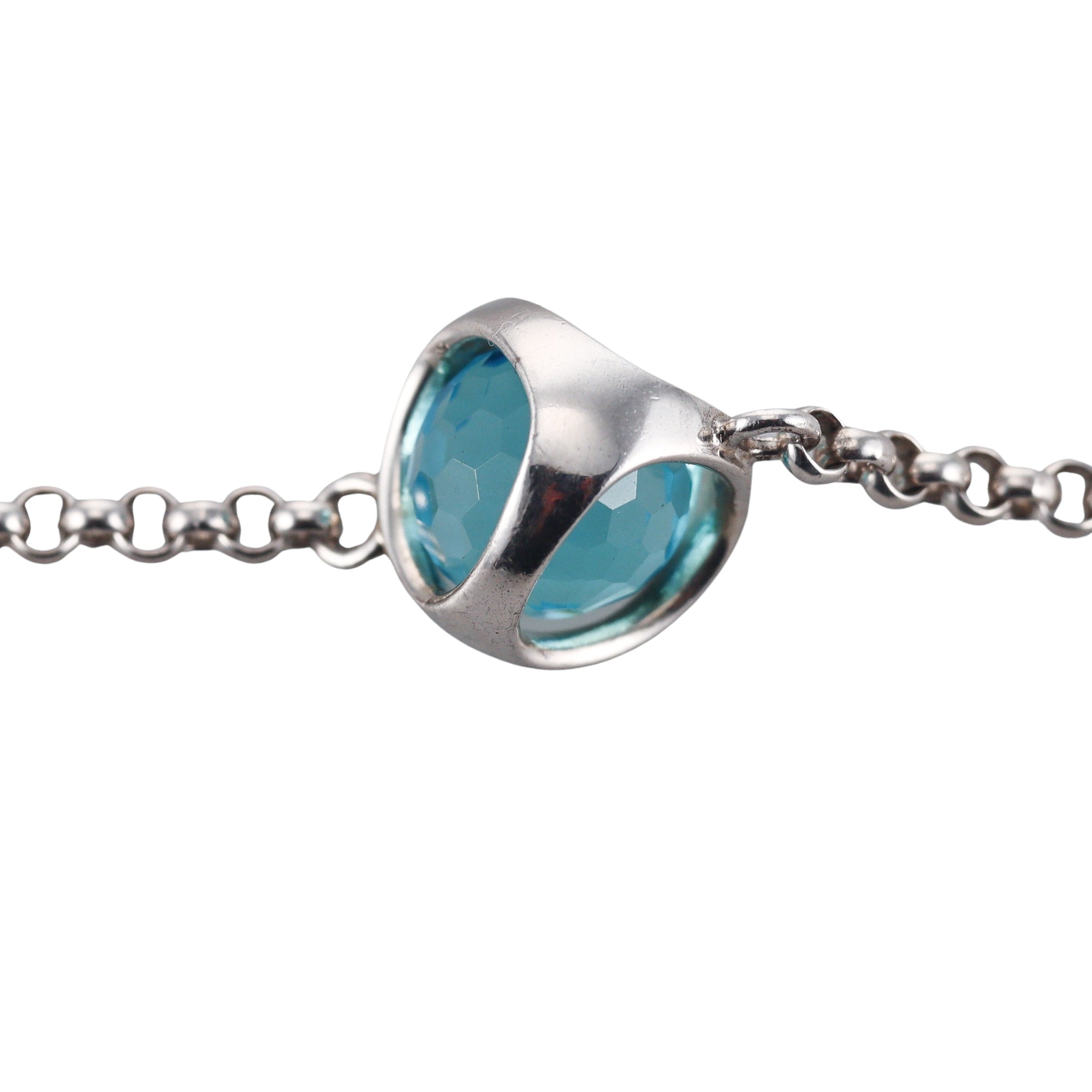 Di Modolo Triadra Sterling Silver Blue Quartz Necklace