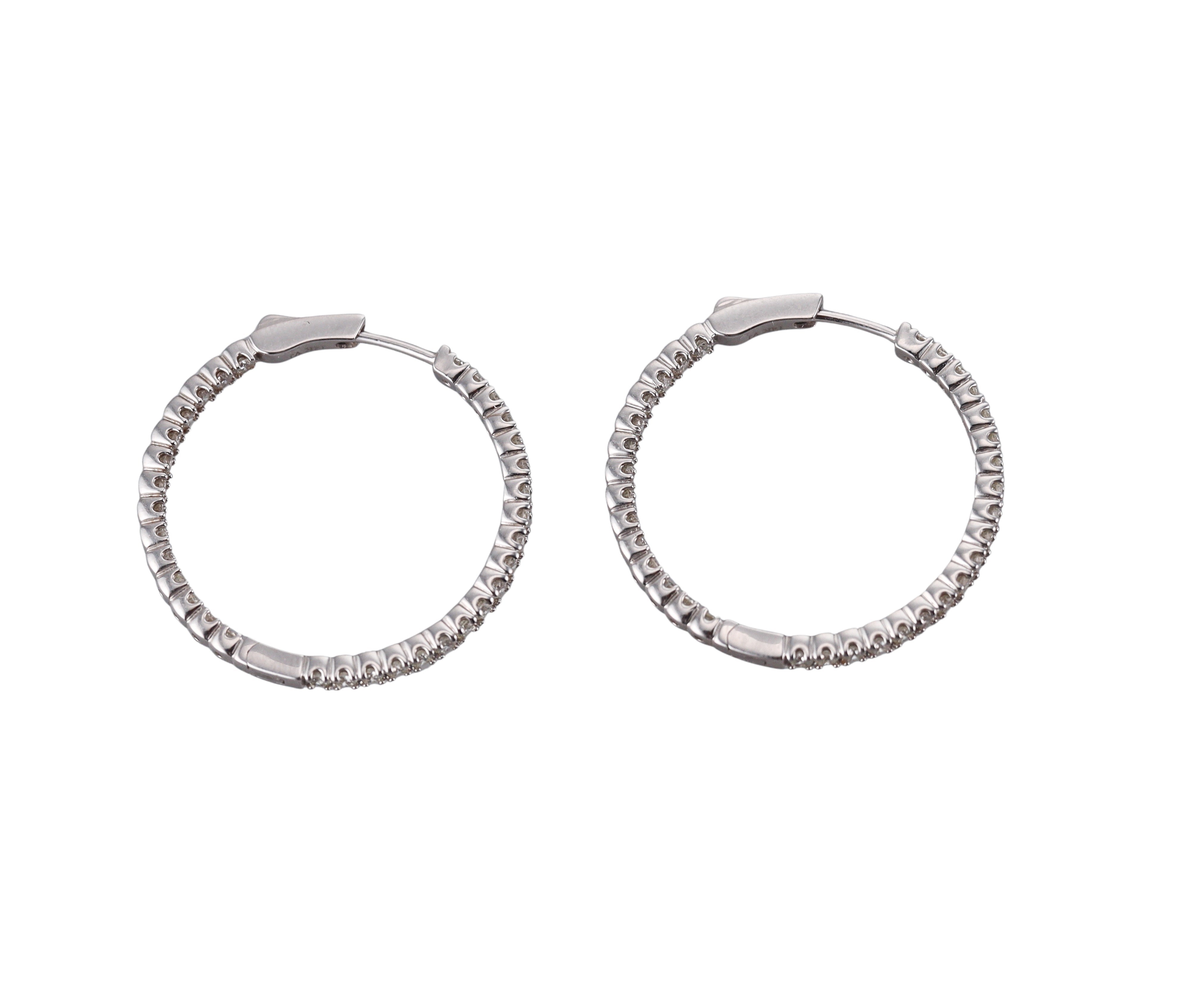 Diamond Gold Hoop Earrings