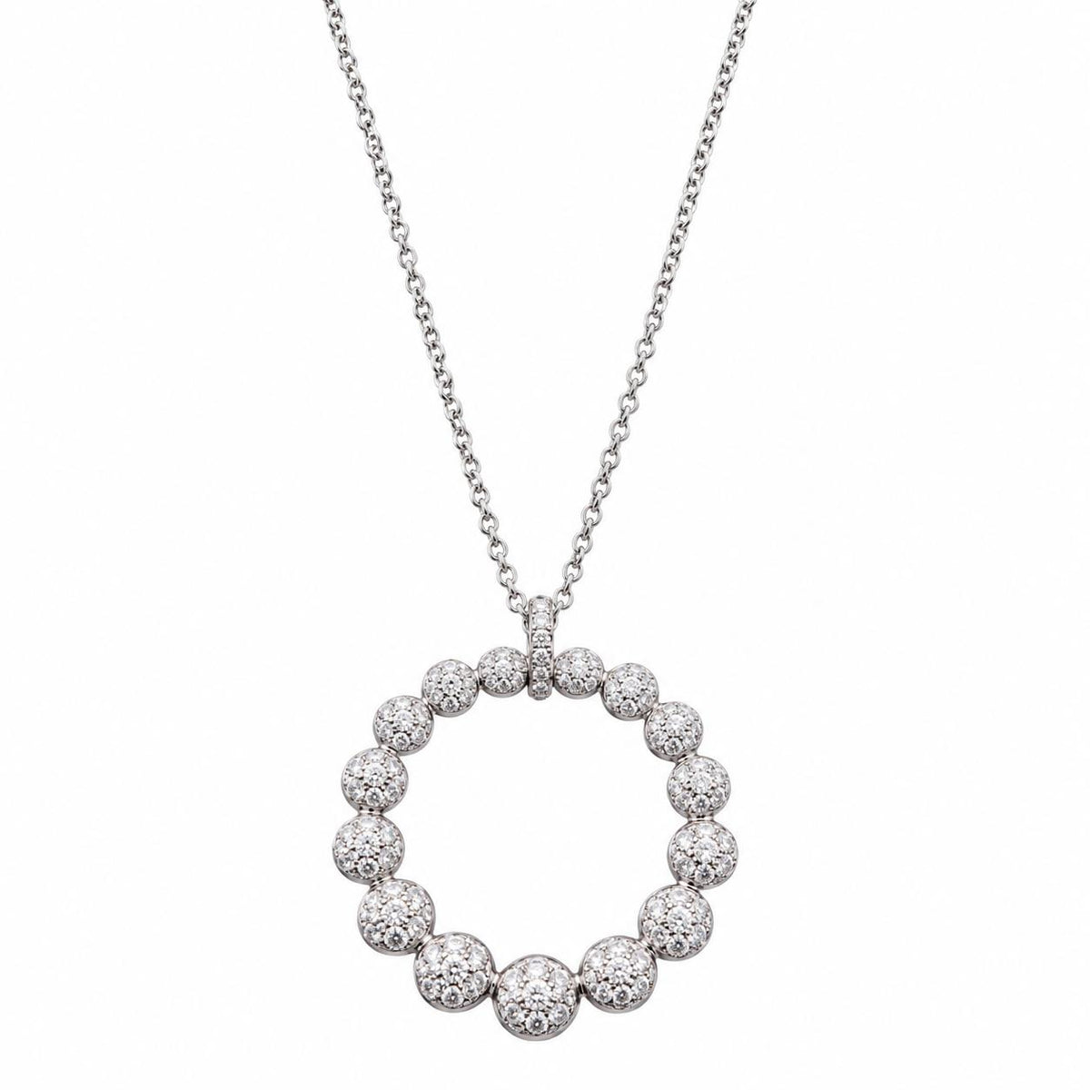 Memoire Bubbles 18k Gold Diamond Pendant Necklace