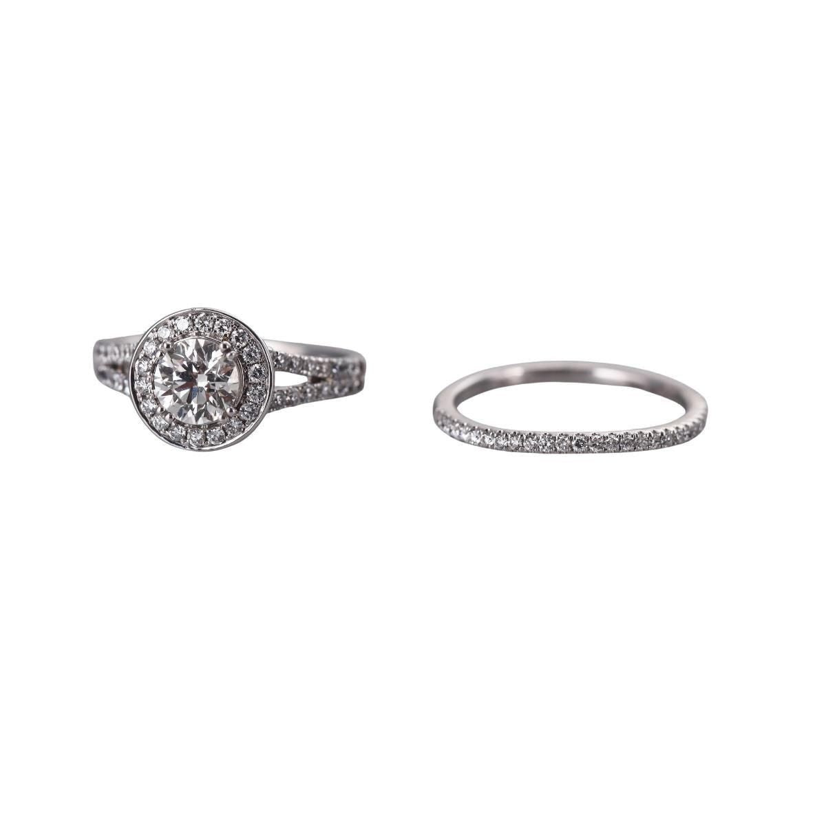 EGL 1.75ctw Lab Grown Diamond Engagement Wedding Ring Set 14k Gold