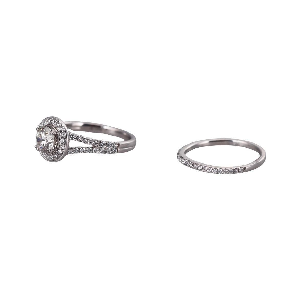 EGL 1.75ctw Lab Grown Diamond Engagement Wedding Ring Set 14k Gold