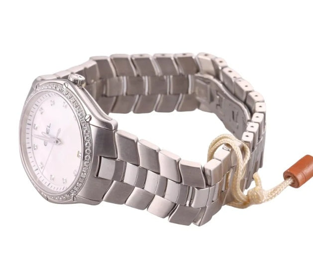 Ebel Classic Sport Mother of Pearl Diamond Steel Watch 1215987