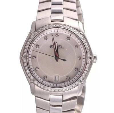 Ebel Classic Sport Mother of Pearl Diamond Steel Watch 1215987