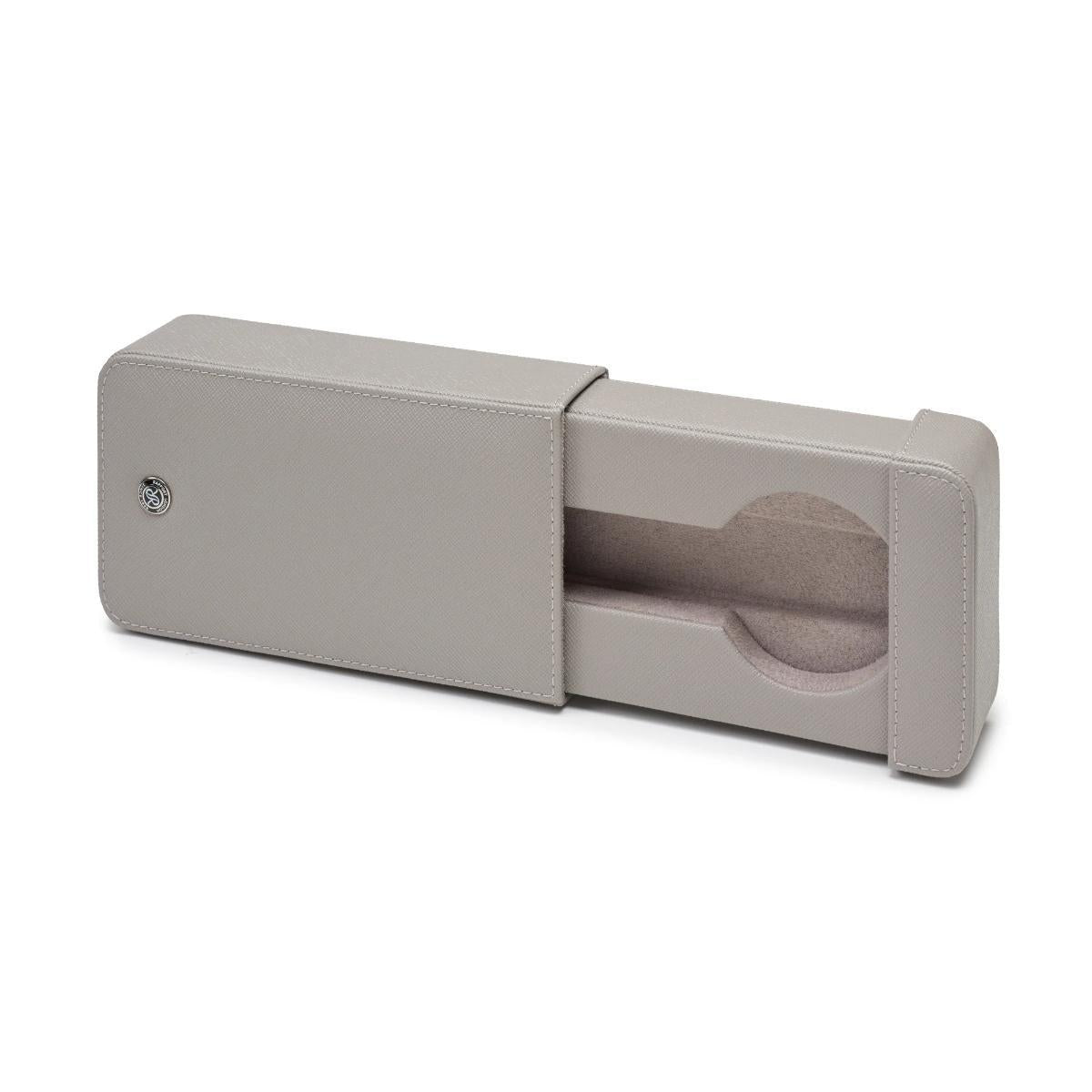 Rapport London Via Leather Single Watch Slipcase In Grey