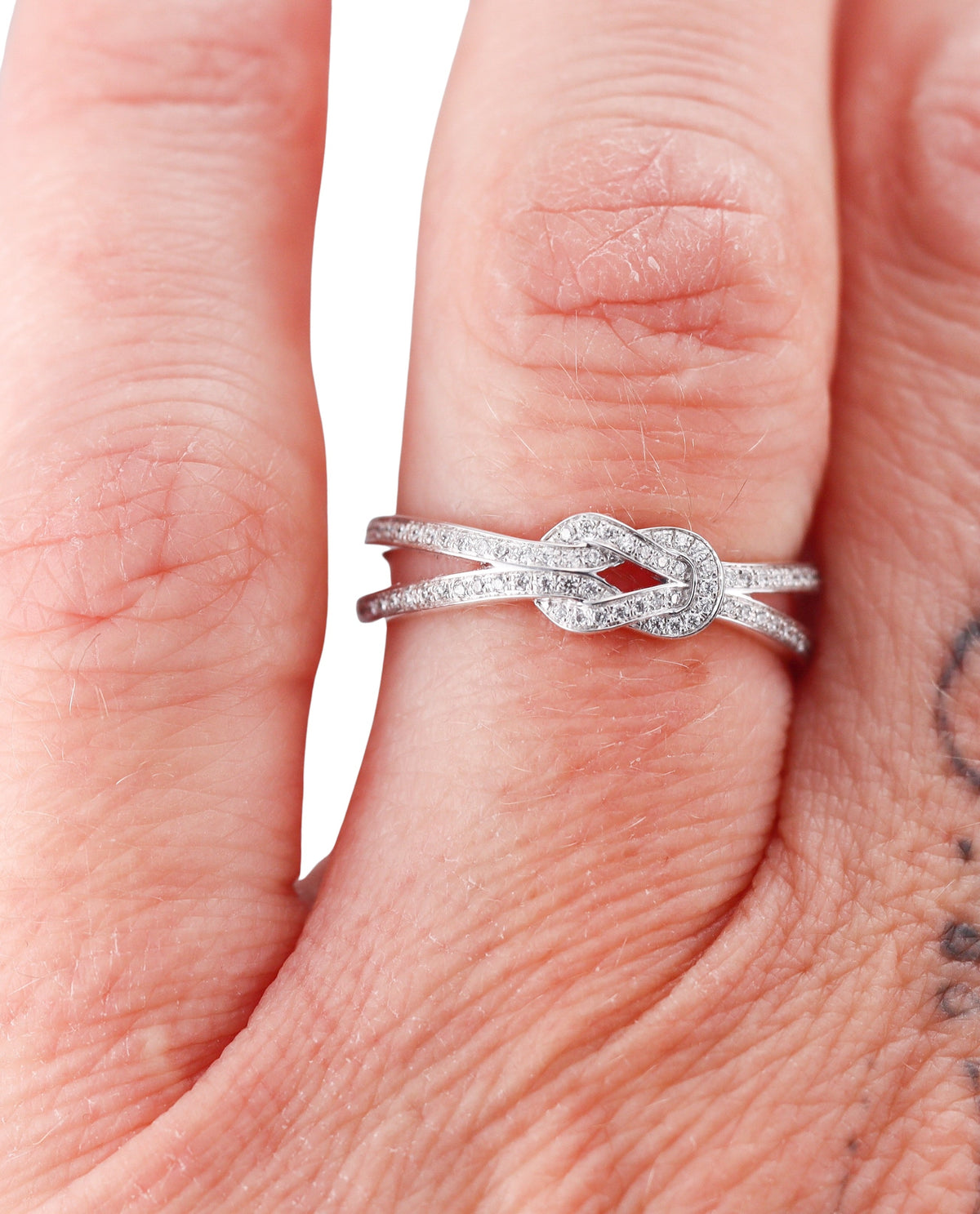 Fred Force 10 18k White Gold Diamond Small Model Ring