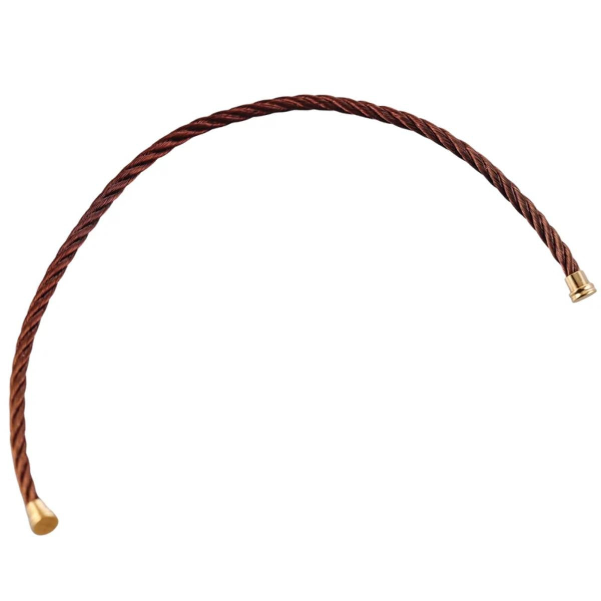 Fred Force 10 Bracelet Dark Brown Cable Small QA-128