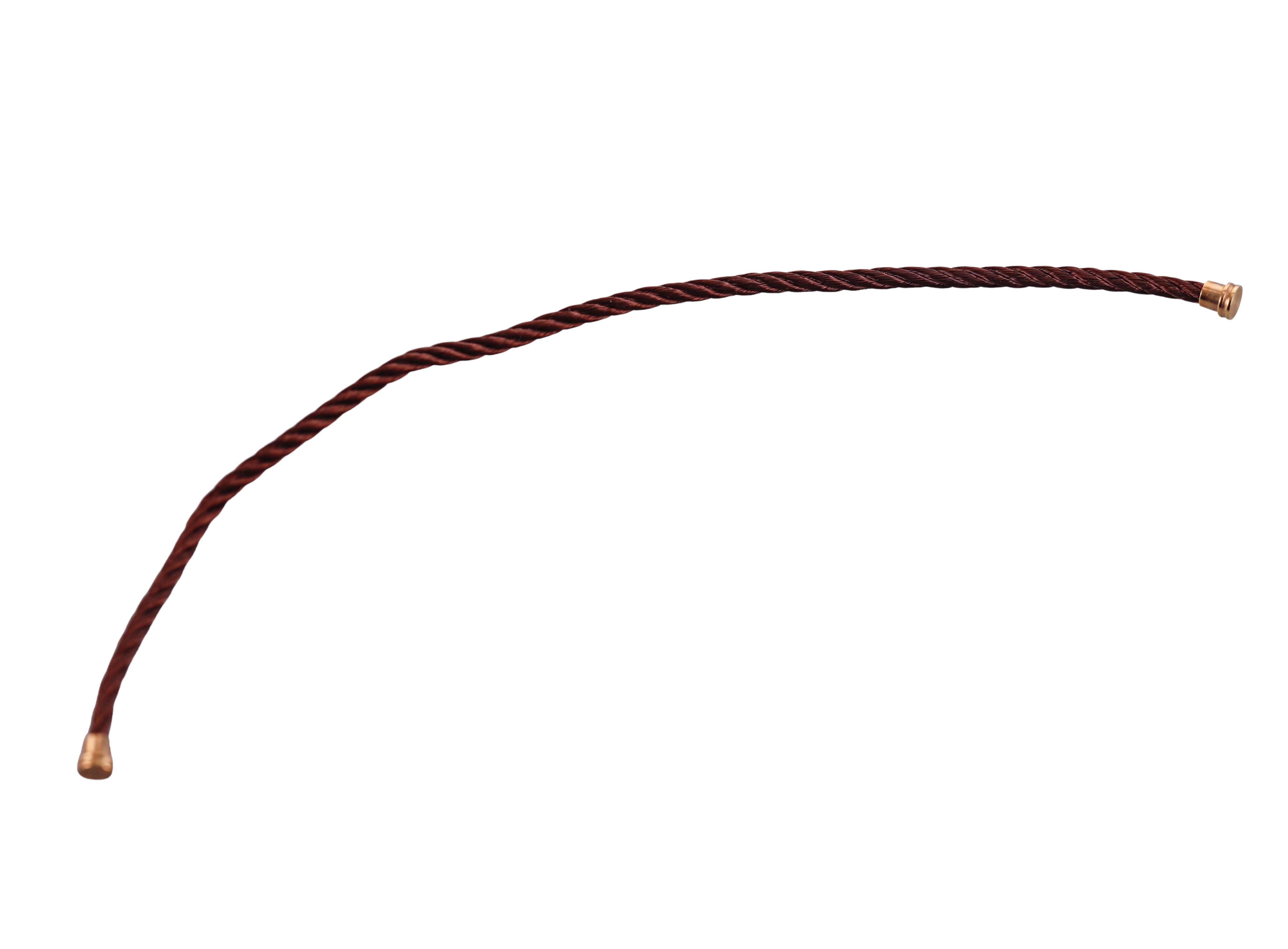 Fred Force 10 Bracelet Dark Brown Cable Small QA-130
