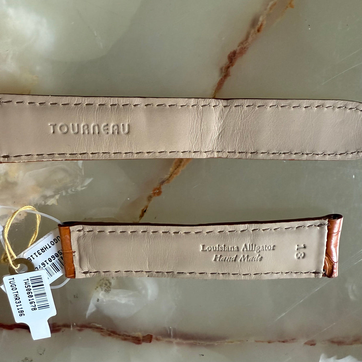 Genuine Alligator Brown Watch Strap Band 18mm Padded & Stitched
