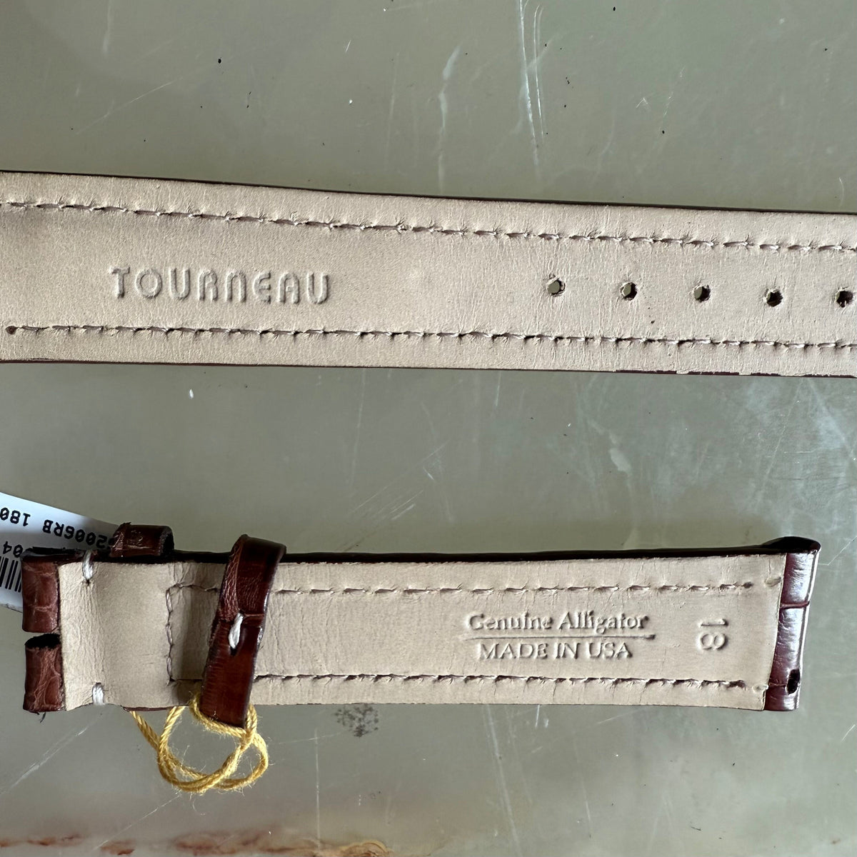 Genuine Alligator Brown Watch Strap Band 18mm Padded & Stitched