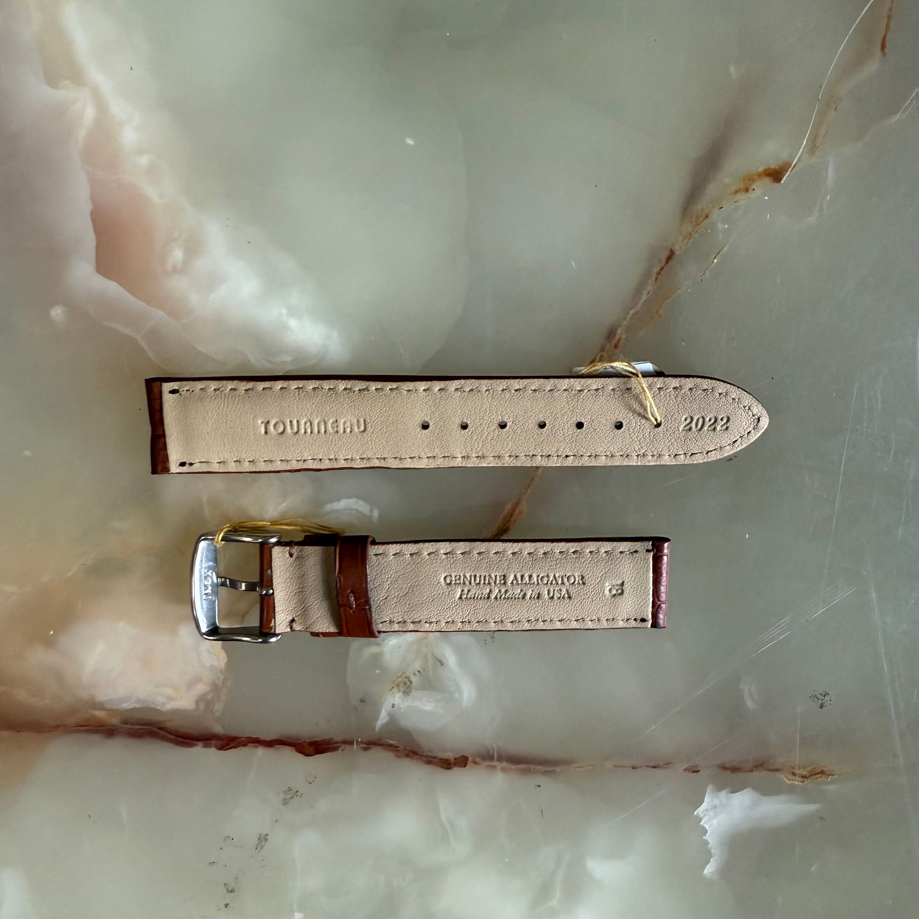 Genuine Alligator Brown Watch Strap Band 18mm Padded & Stitched w Buckle
