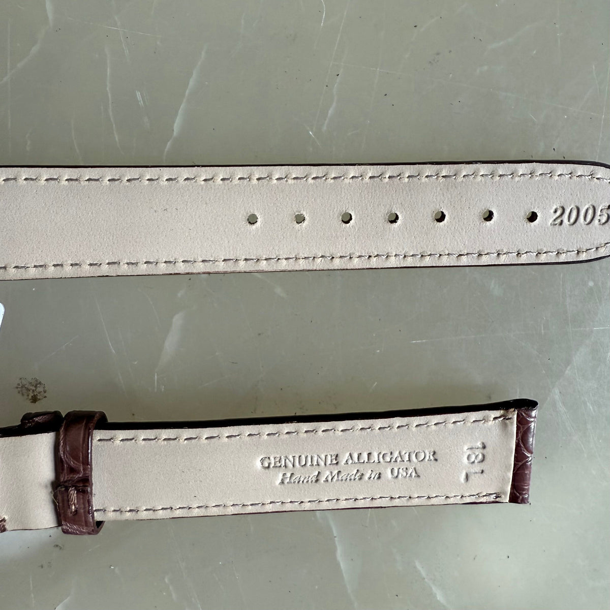 Genuine Alligator Brown Watch Strap Band 18mm Padded & Stitched w Buckle