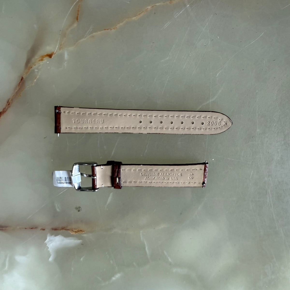 Genuine Alligator Brown Watch Strap Band 18mm Padded & Stitched w Buckle