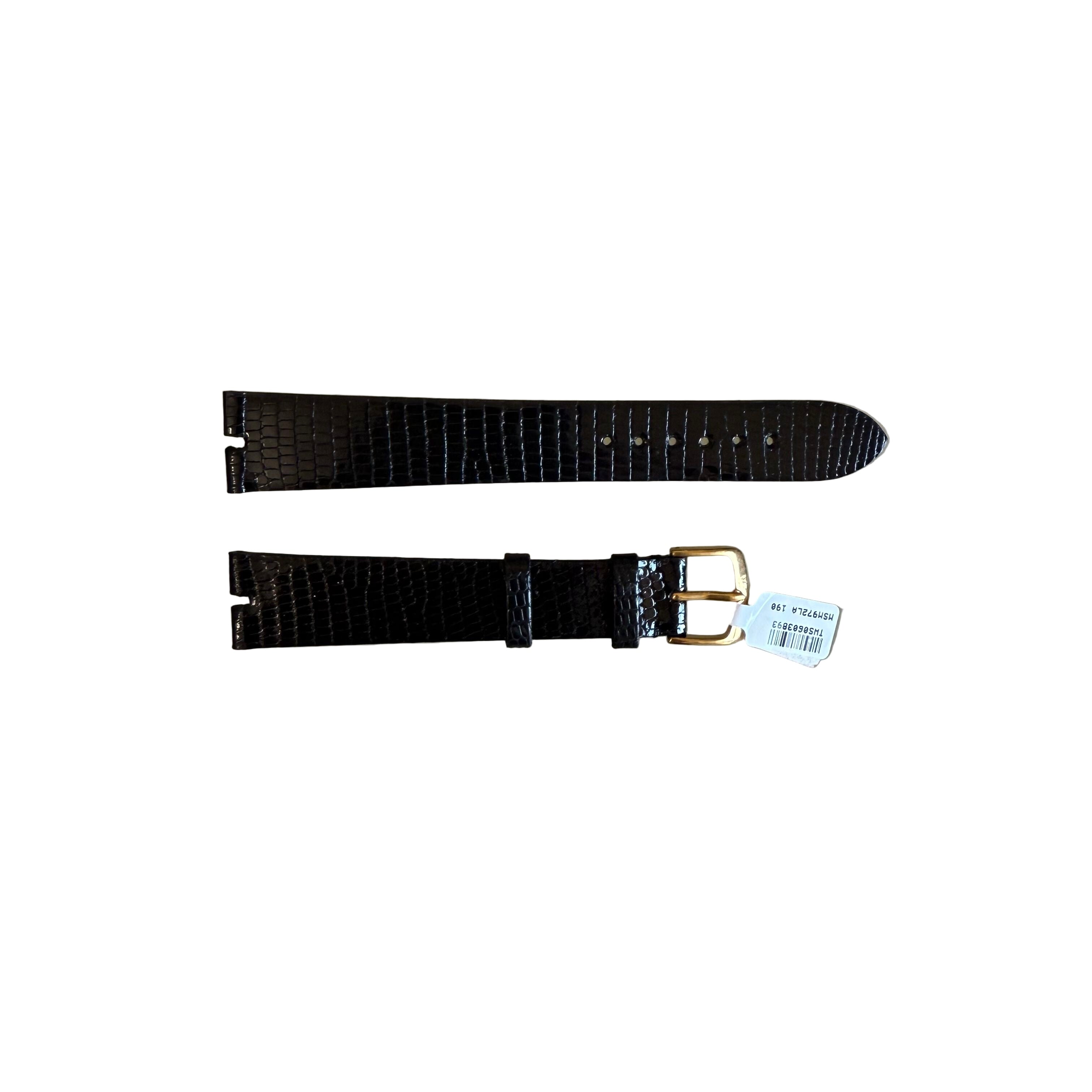 Genuine Lizard Black Watch Strap Band 19mm with Buckle