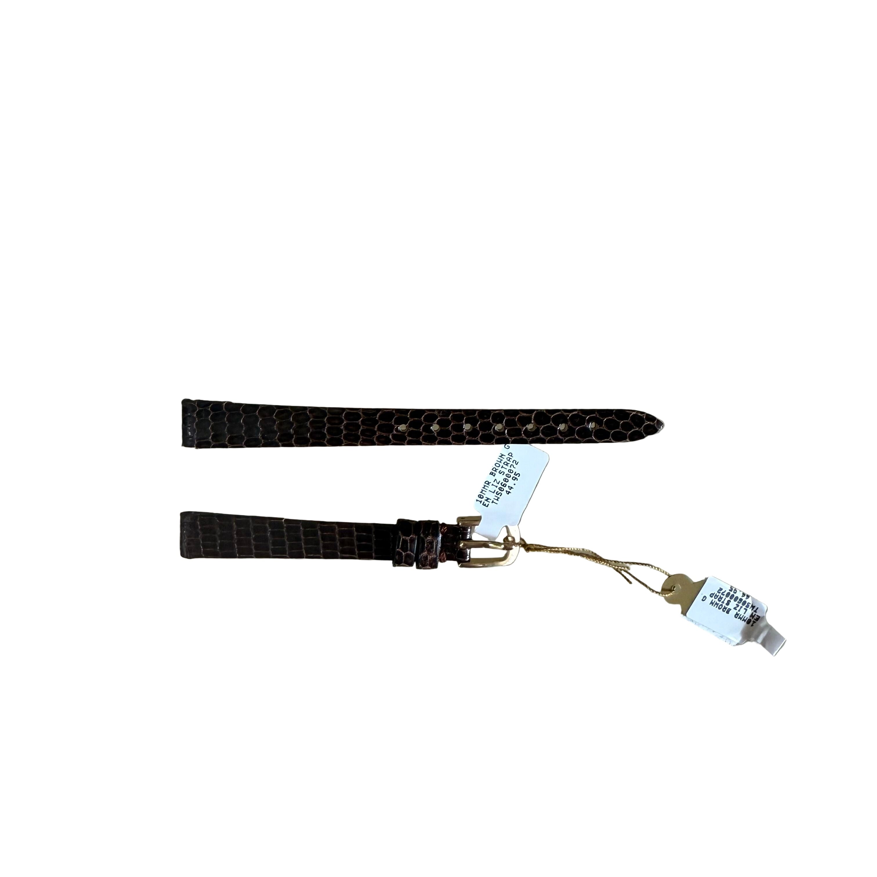Genuine Lizard Brown Watch Strap Band 10mm w Buckle