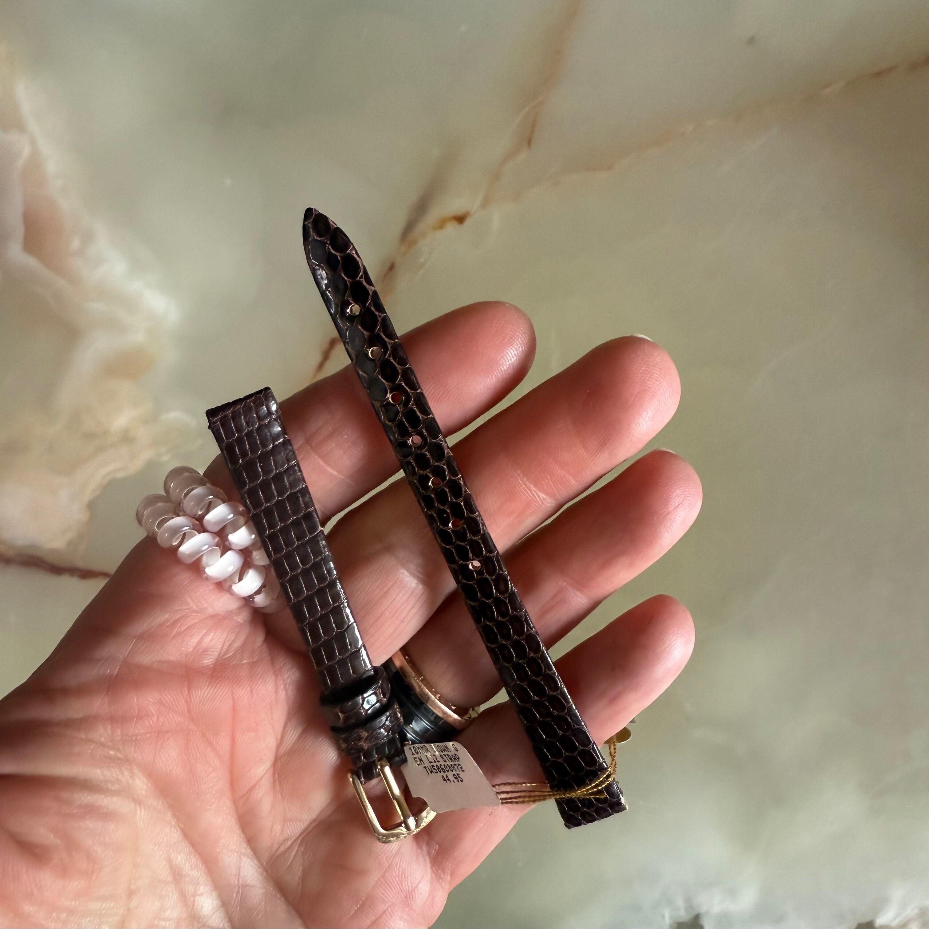 Genuine Lizard Brown Watch Strap Band 10mm w Buckle