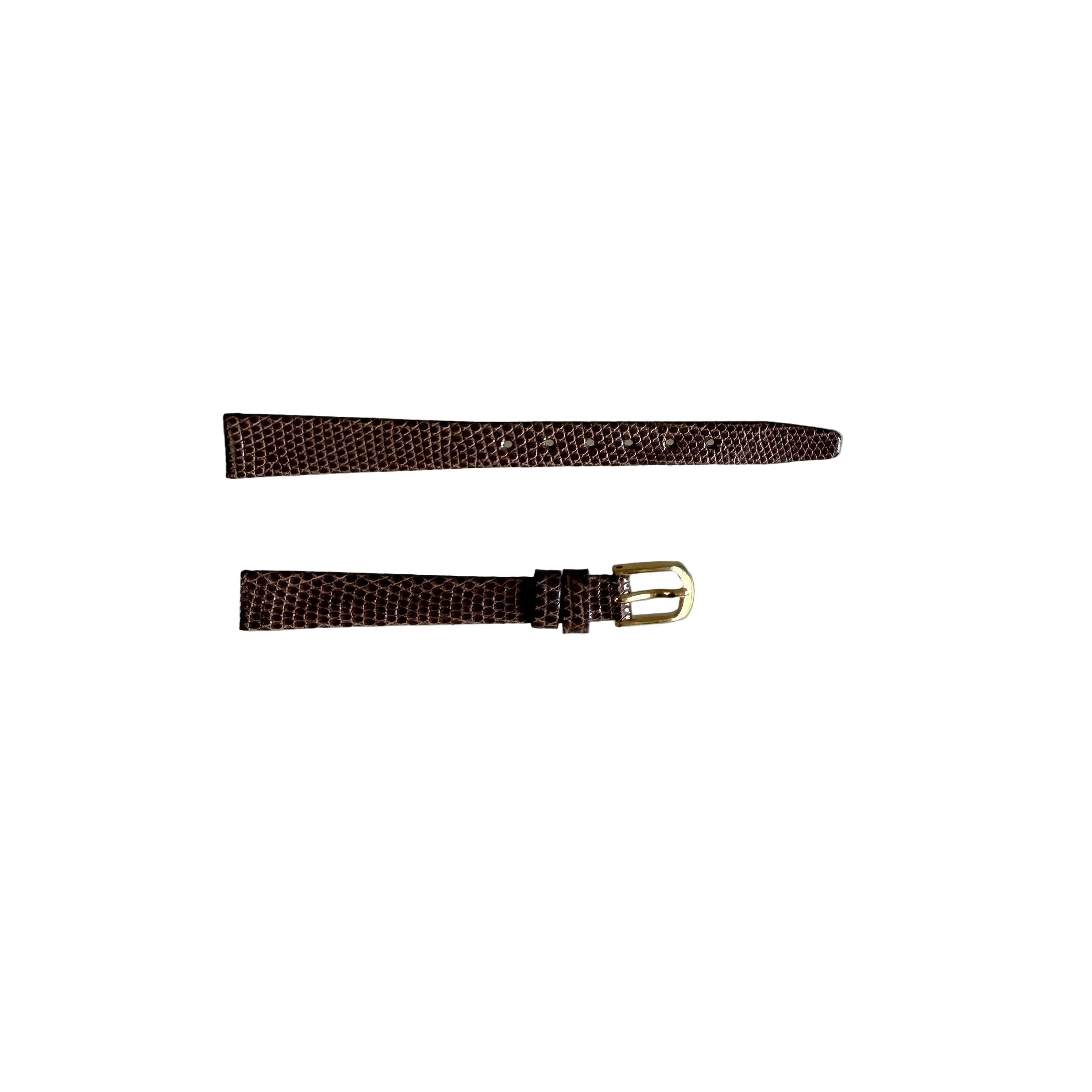 Genuine Lizard Brown Watch Strap Band 10mm w Buckle