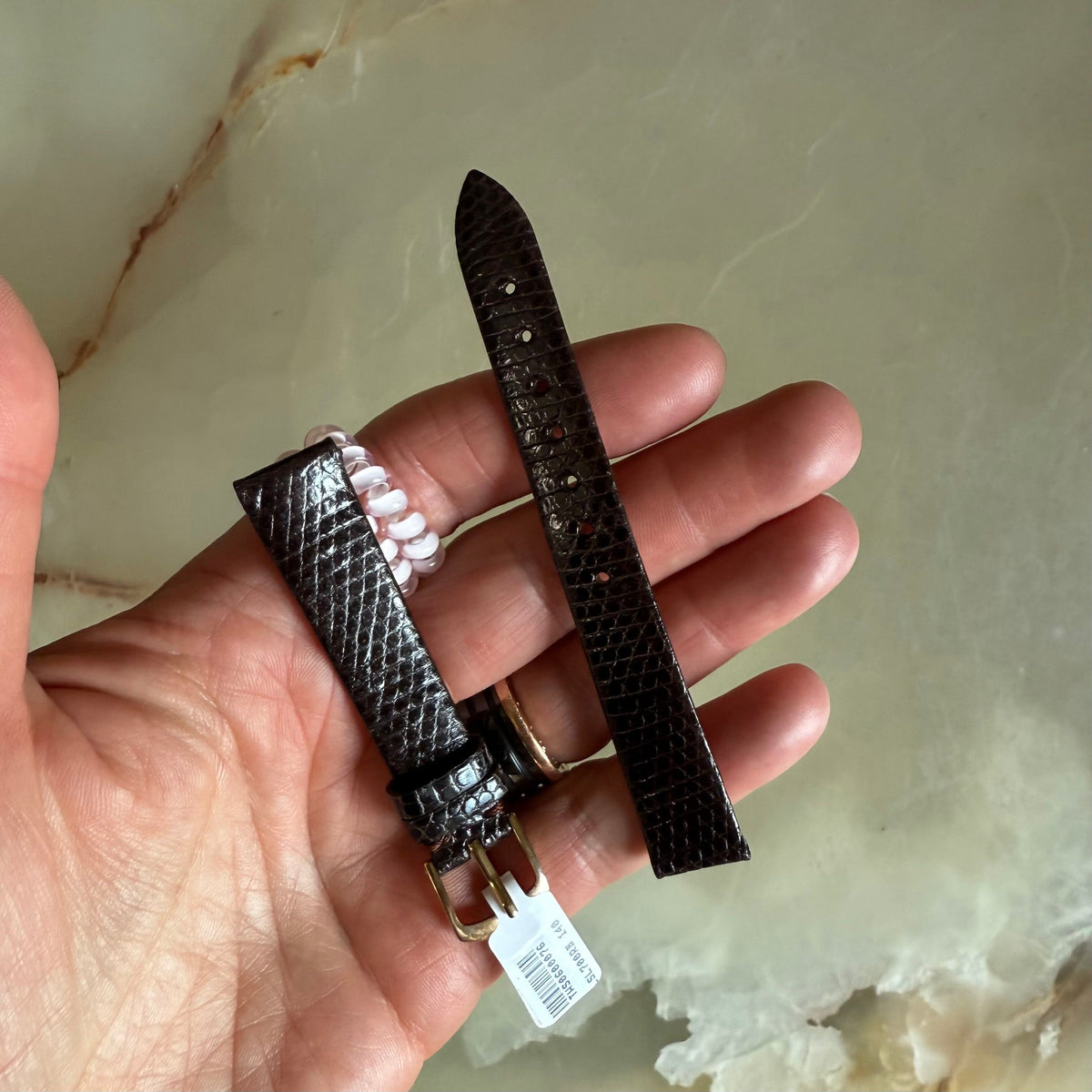Genuine Lizard Brown Watch Strap Band 14mm with Buckle