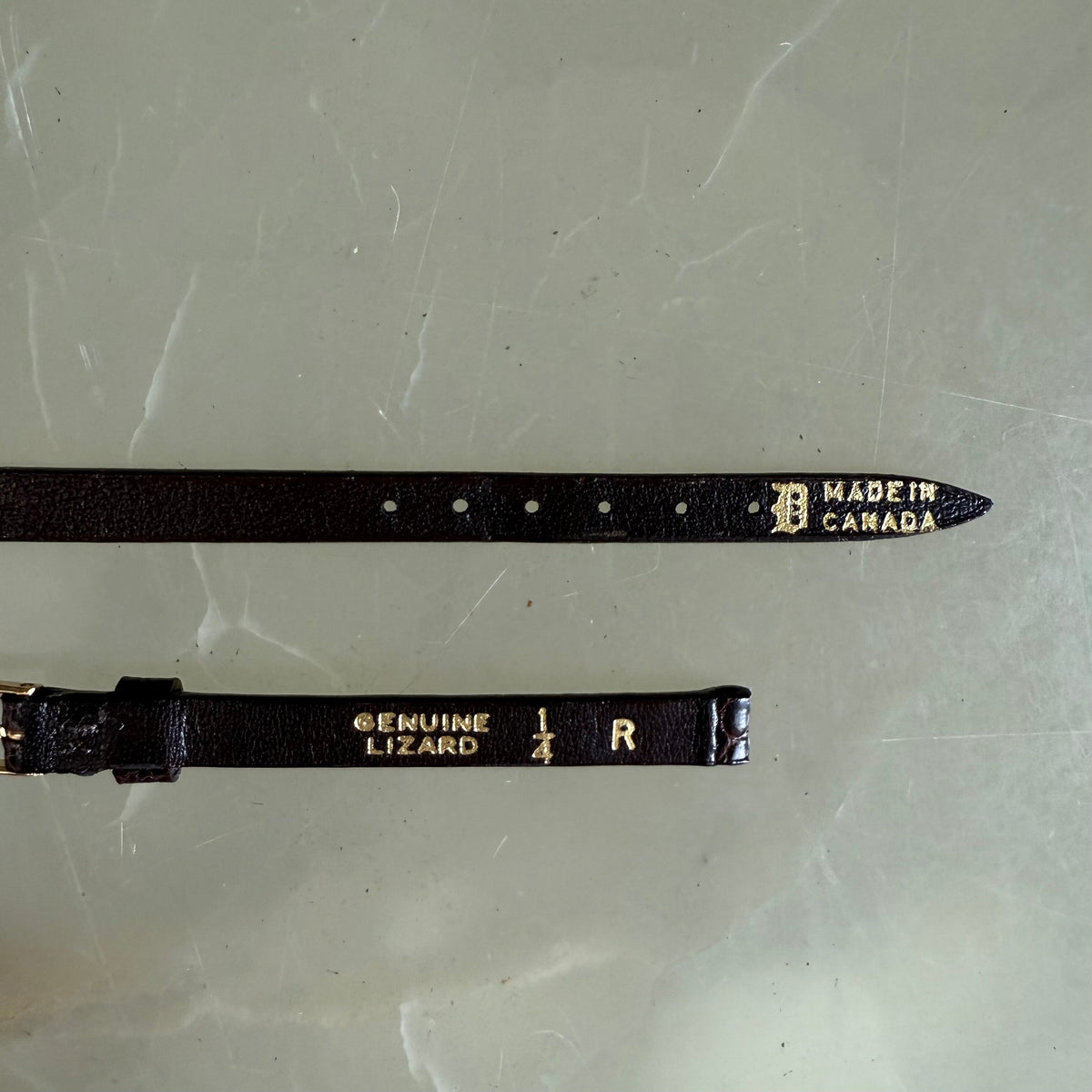Genuine Lizard Brown Watch Strap Band 6mm w Buckle